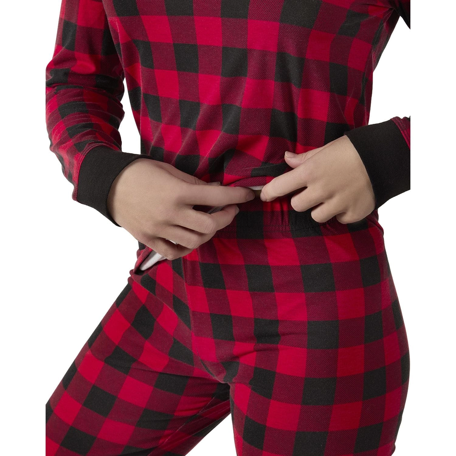 MeMoi Women's Buffalo Plaid Two-Piece PJ Set a Bag