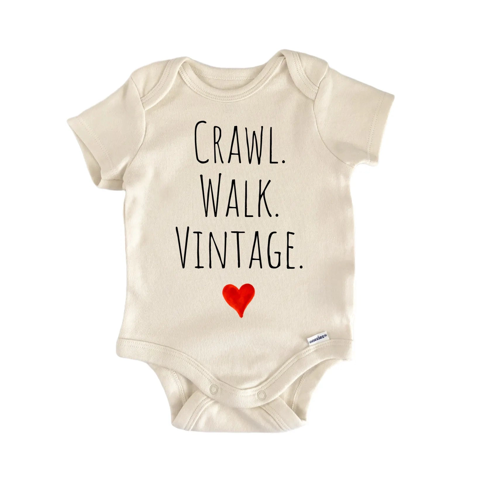 NOFO VIBES Unisex Crawl Walk Vintage Newborn Baby Bodysuit
