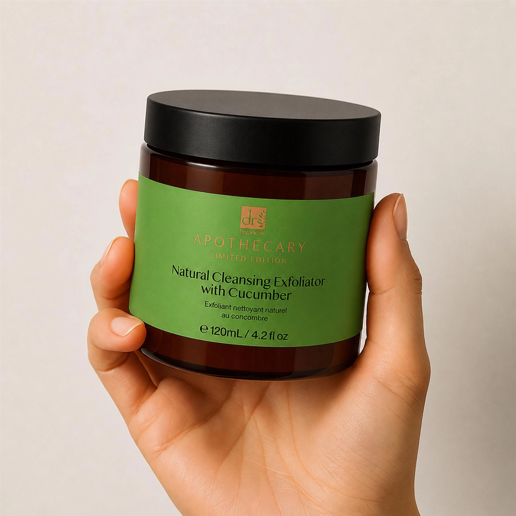 Dr Botanicals Natural Cleansing Exfoliator with Cucumber 120ml