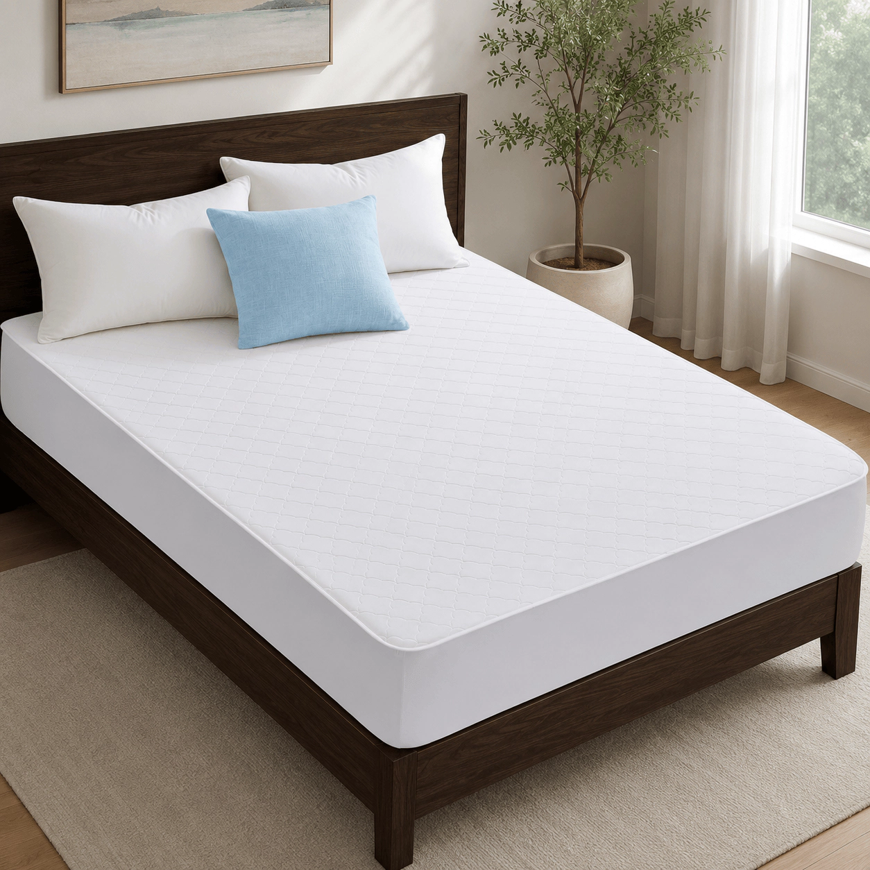 PEACE NEST Ultra Soft Summer Cooling Mattress Pad Mattress Protector