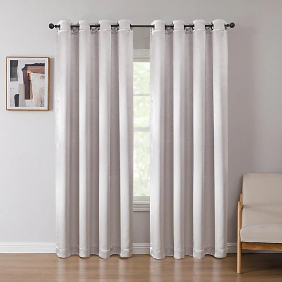 Kate Aurora 1 Piece Riyadh Light Filtering Grommet Top Embossed Diamond Jacquard Window Curtain Panel