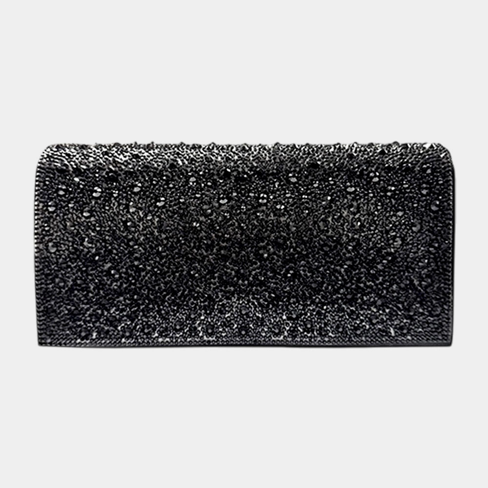 Fashnzfab Bling Studded Evening Clutch Crossbody Bag