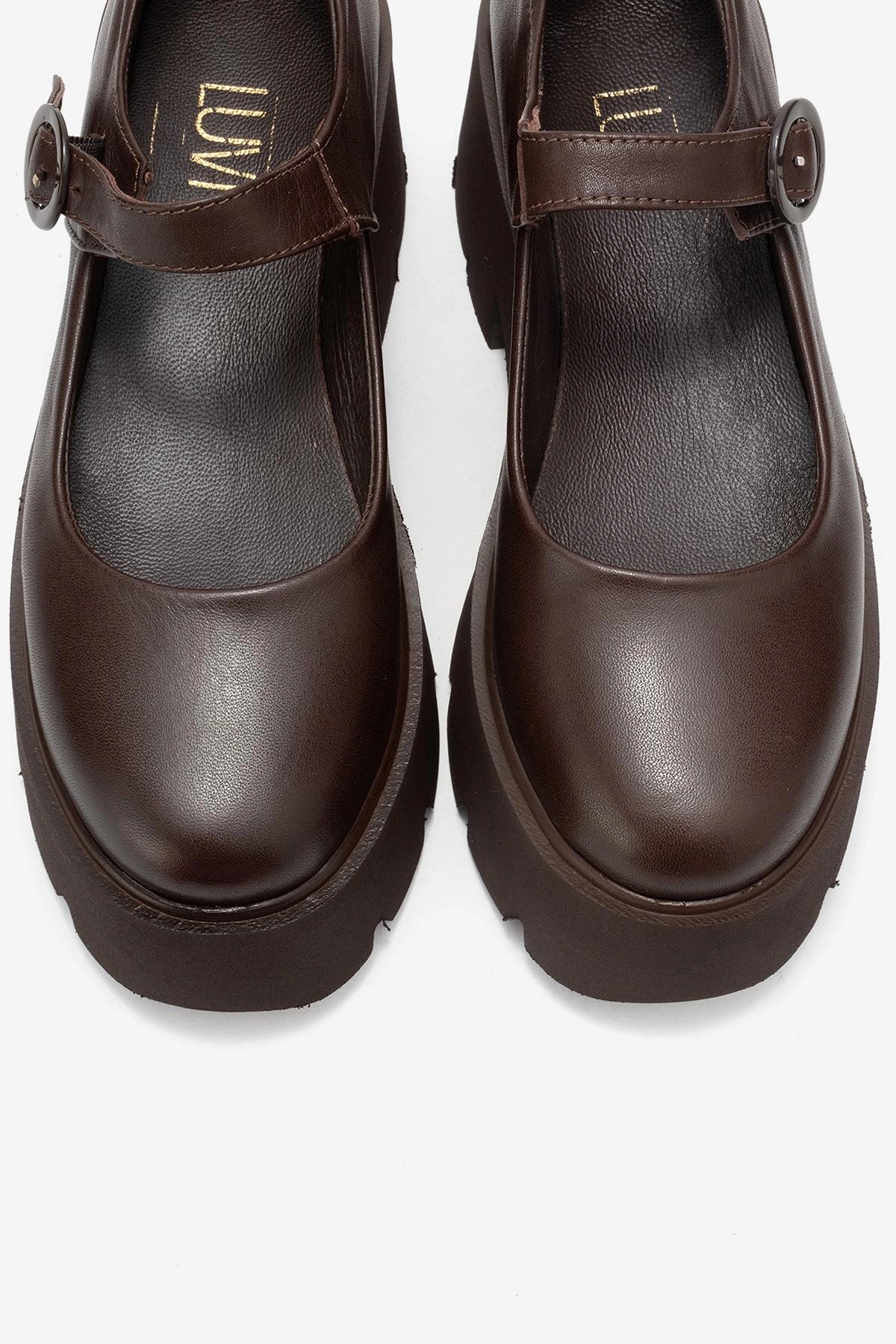 Forever & Always Womens Orina Leather Platform Mary Jane Shoe