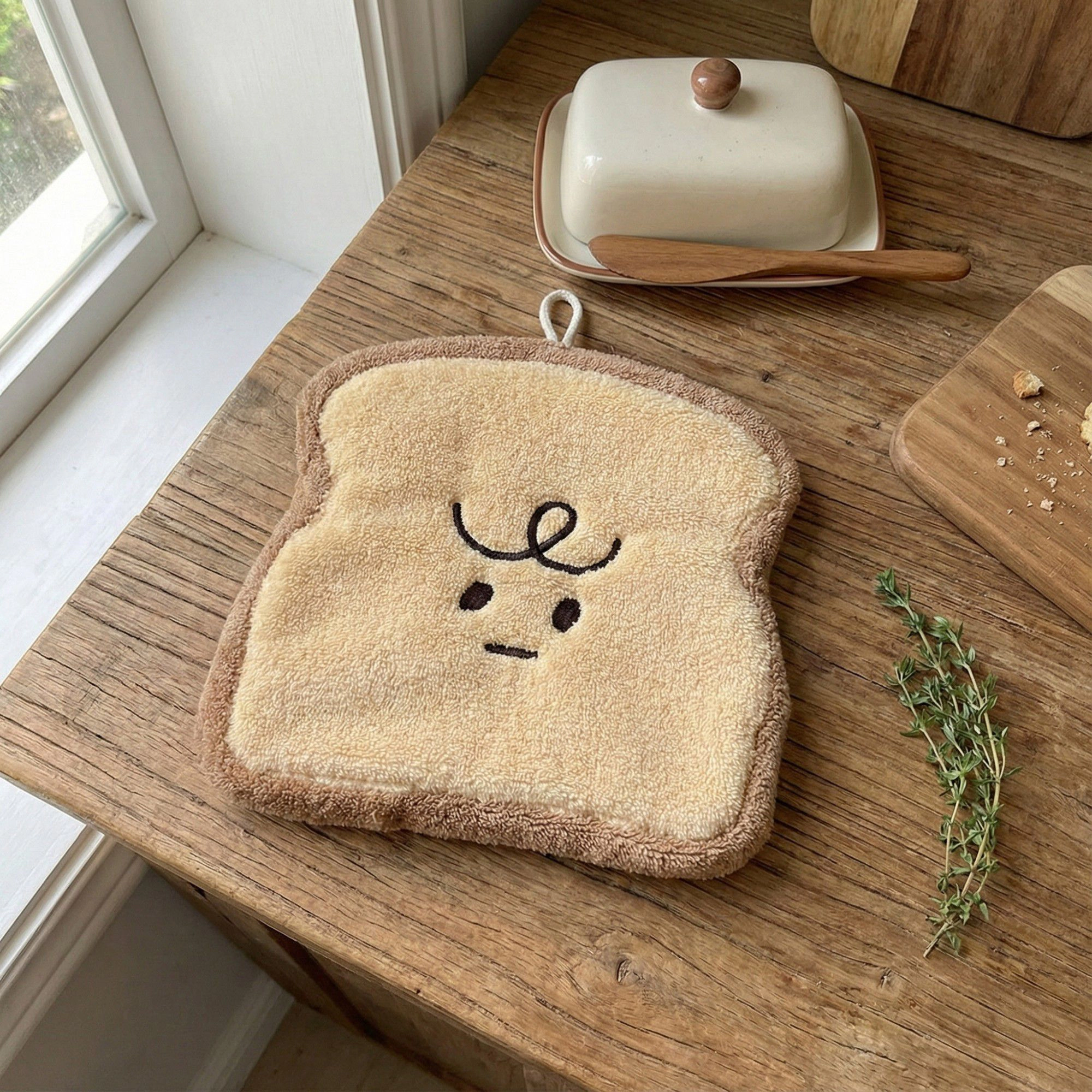 Alilang Women Croissant Shaped Plush Kitchen Sponge Soft Absorbent Reusable Dish Cleaning