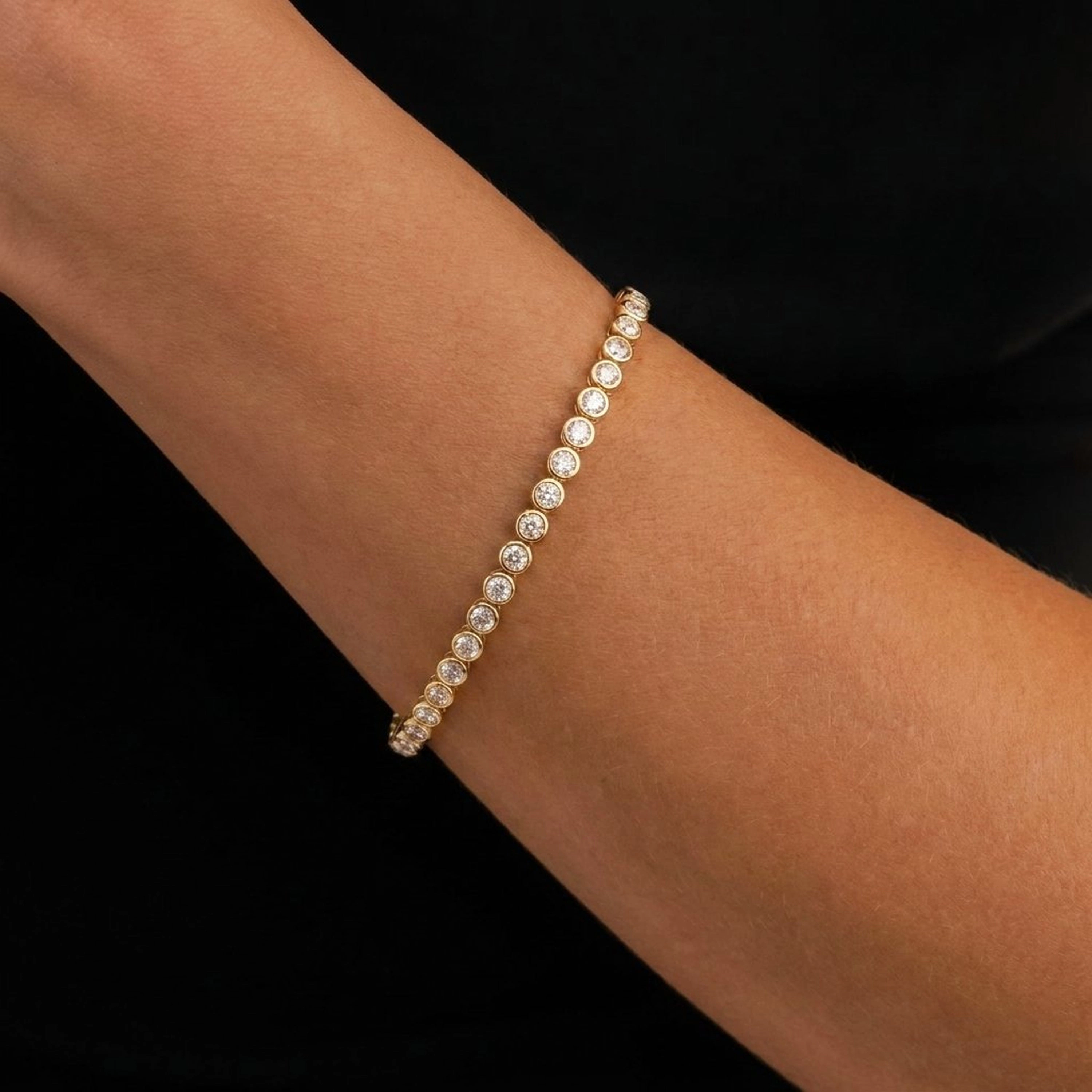 Mint & Lily Women's Bezel Tennis Bracelet