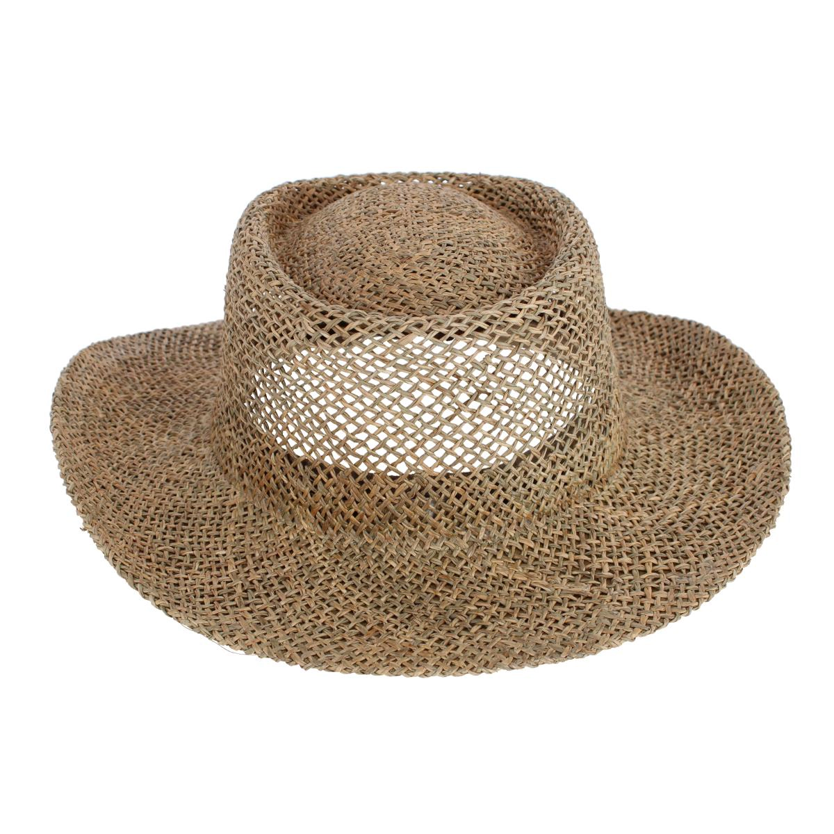 CTM Unisex Twisted Straw Gambler Hat