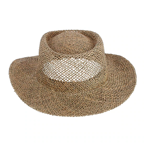 CTM Unisex Twisted Straw Gambler Hat