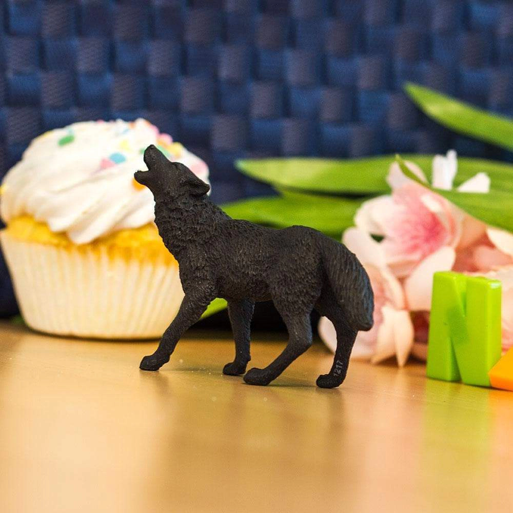 Safari Ltd. - Black Wolf Kids Toy Figure