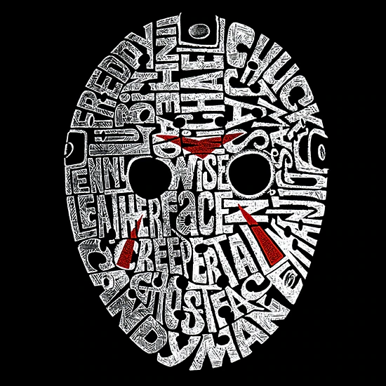 LA Pop Art Girl's Word Art Sweatshirt - Slasher Movie Villians