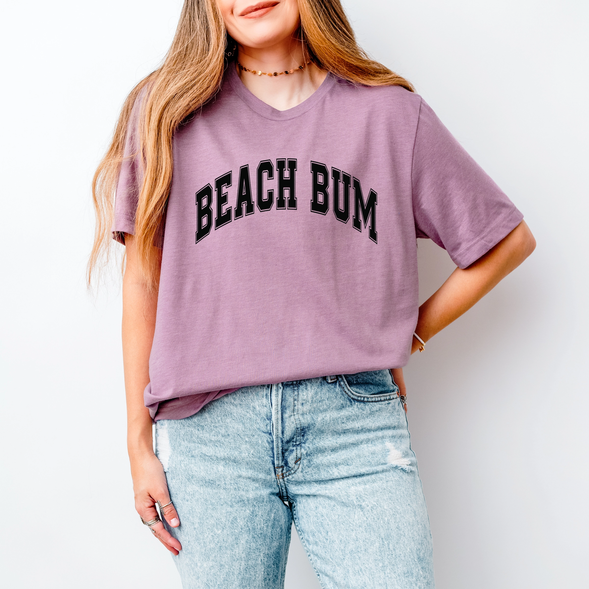 Simply Sage Market - Women's Short Sleeve Graphic T-Shirt Varsity Beach Bum