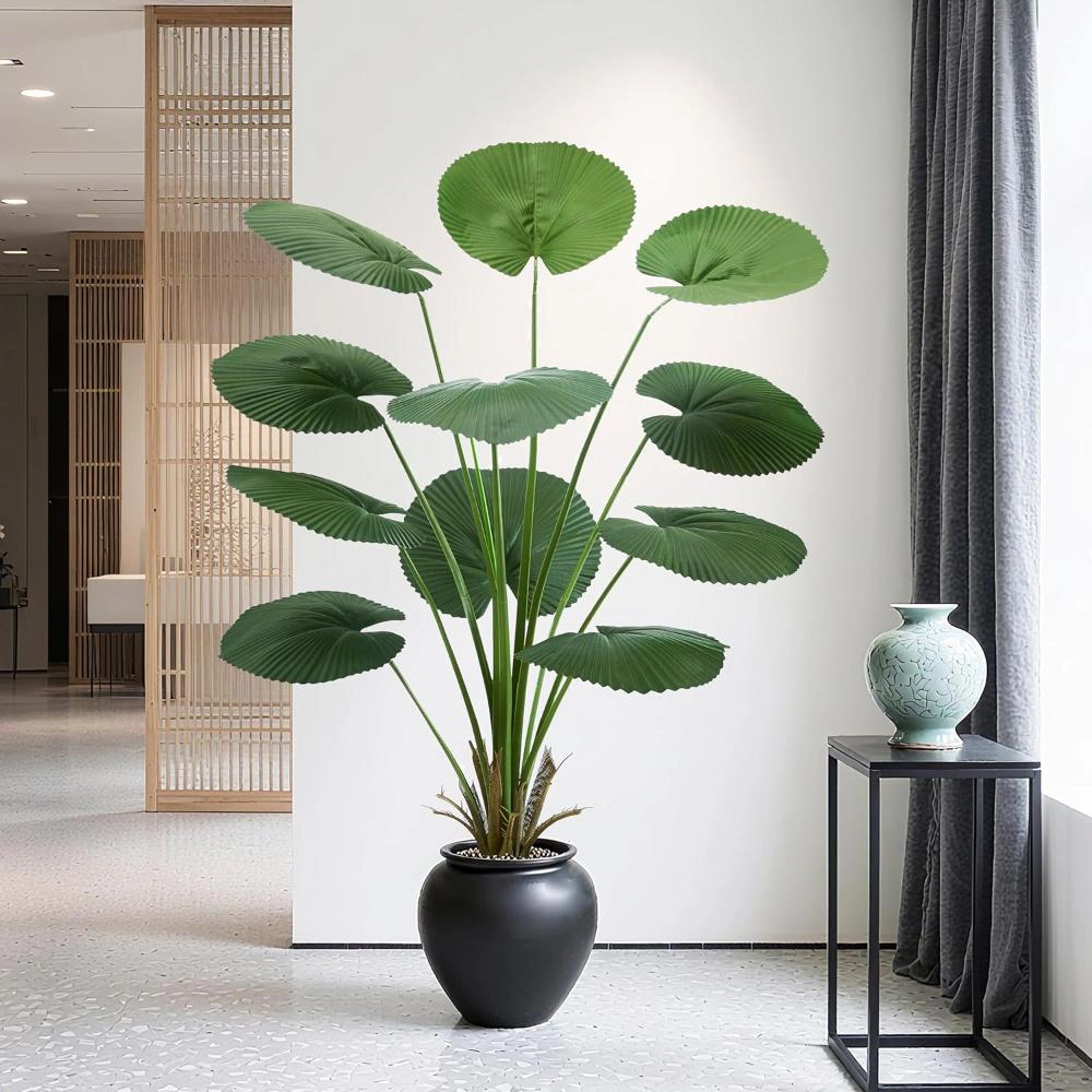 Majestic Crafters Faux Fan Palm Floor Plant Decor