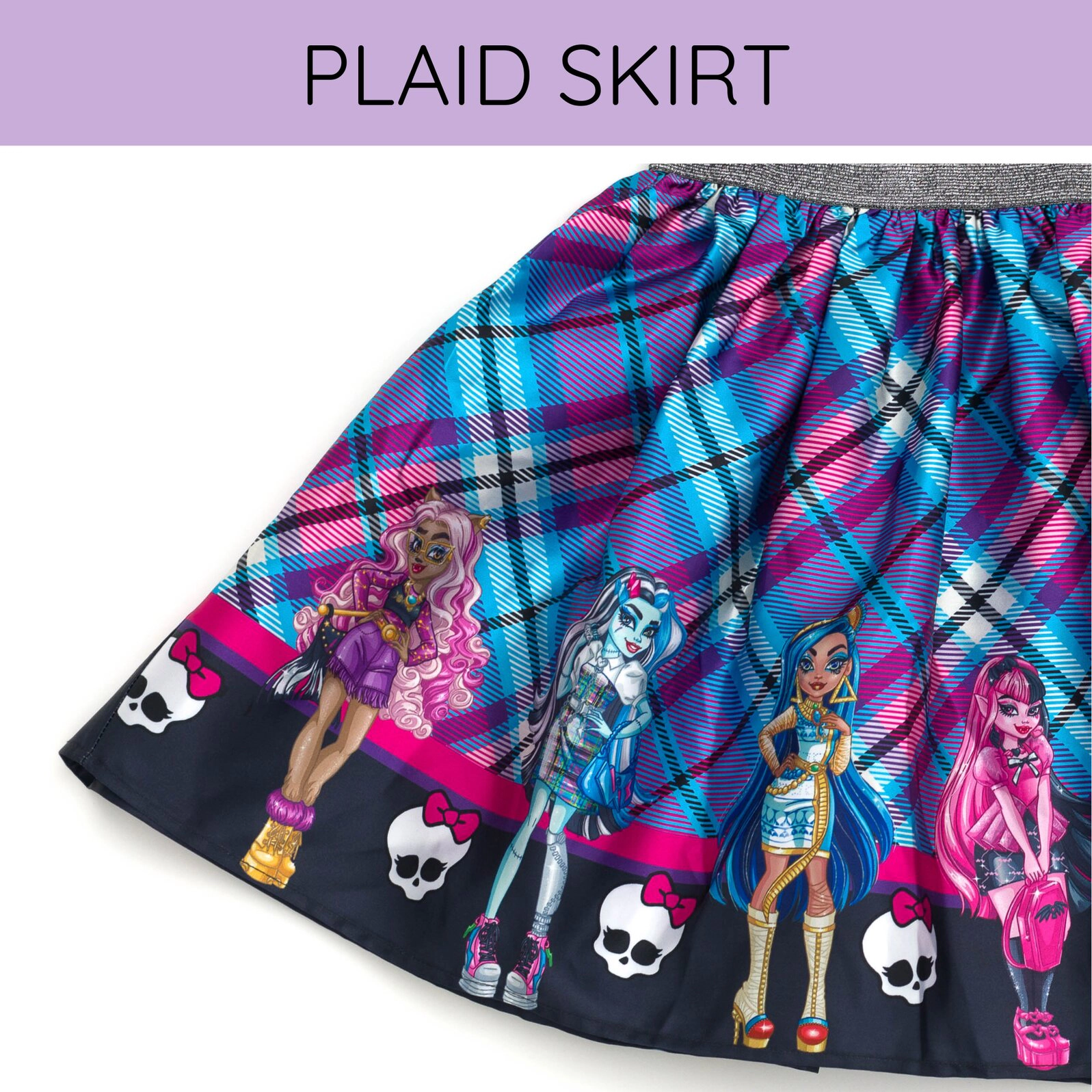 Monster High Girls' Cosplay Pleated Plaid Dress