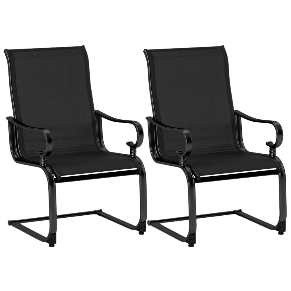 Hivvago Set of 2 Patio Chairs with Quick-drying and Breathable Fabric for Backyard