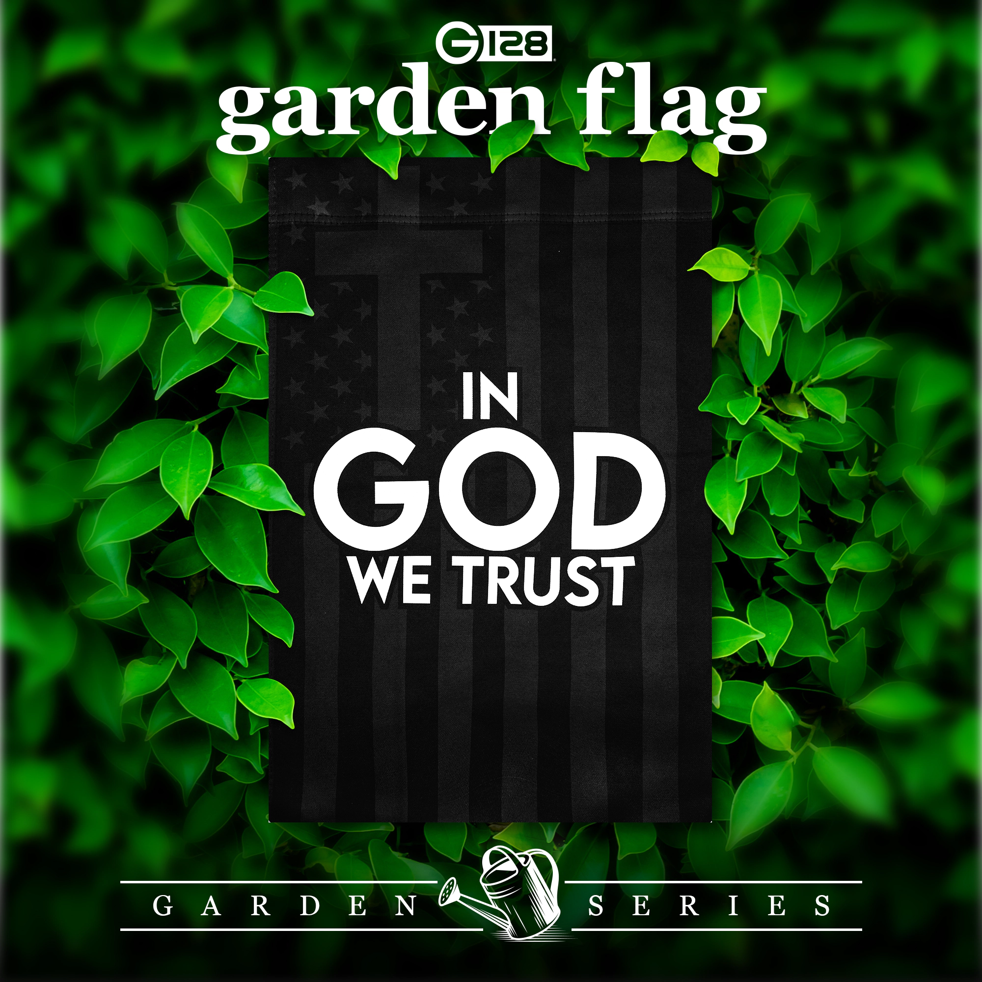 G128 "In God We Trust" Patriotic Double-Sided Garden Flag 12x18 in