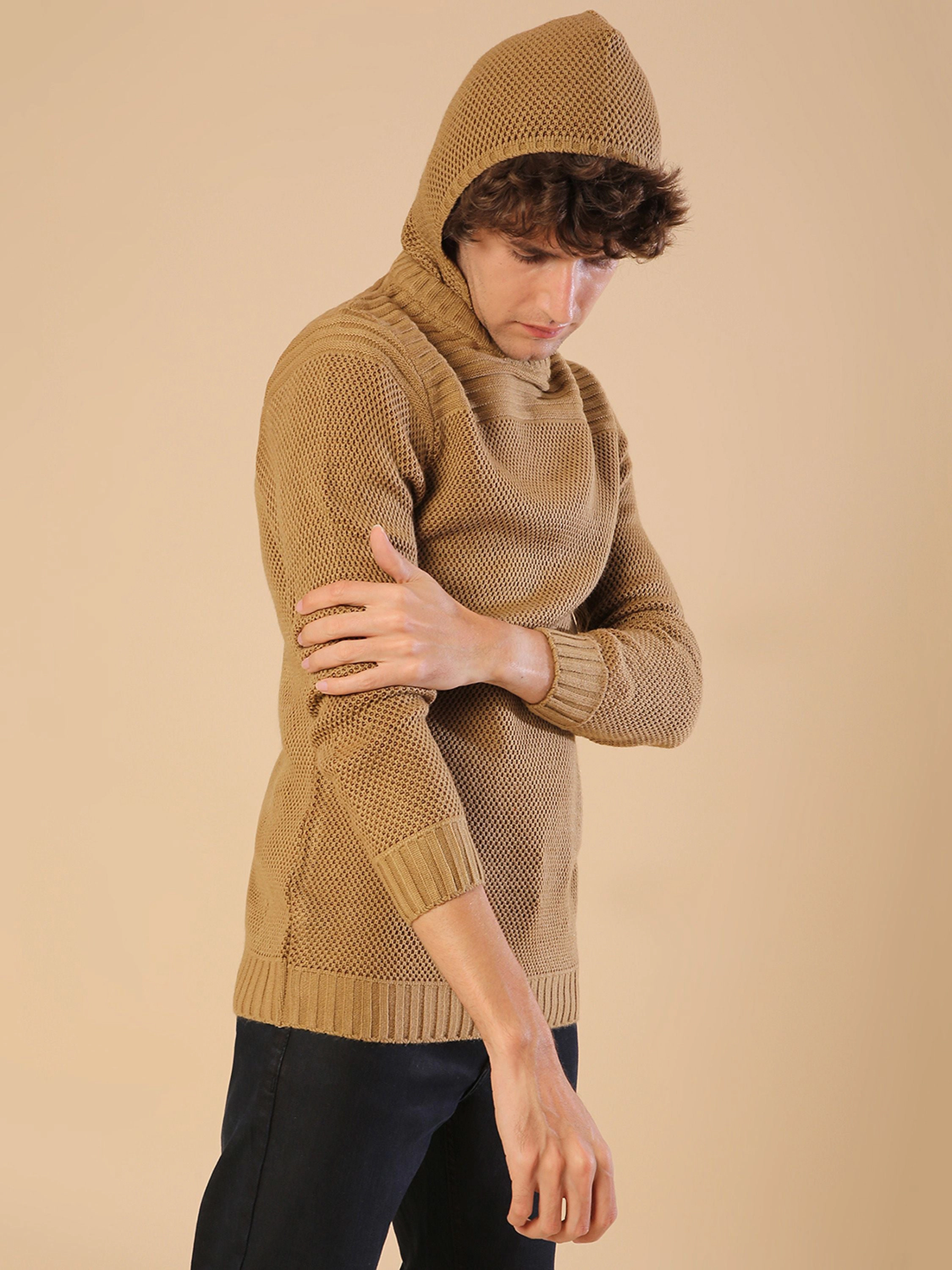 Campus Sutra Men's Solid Full Sleeve Stylish Casual Sweaters