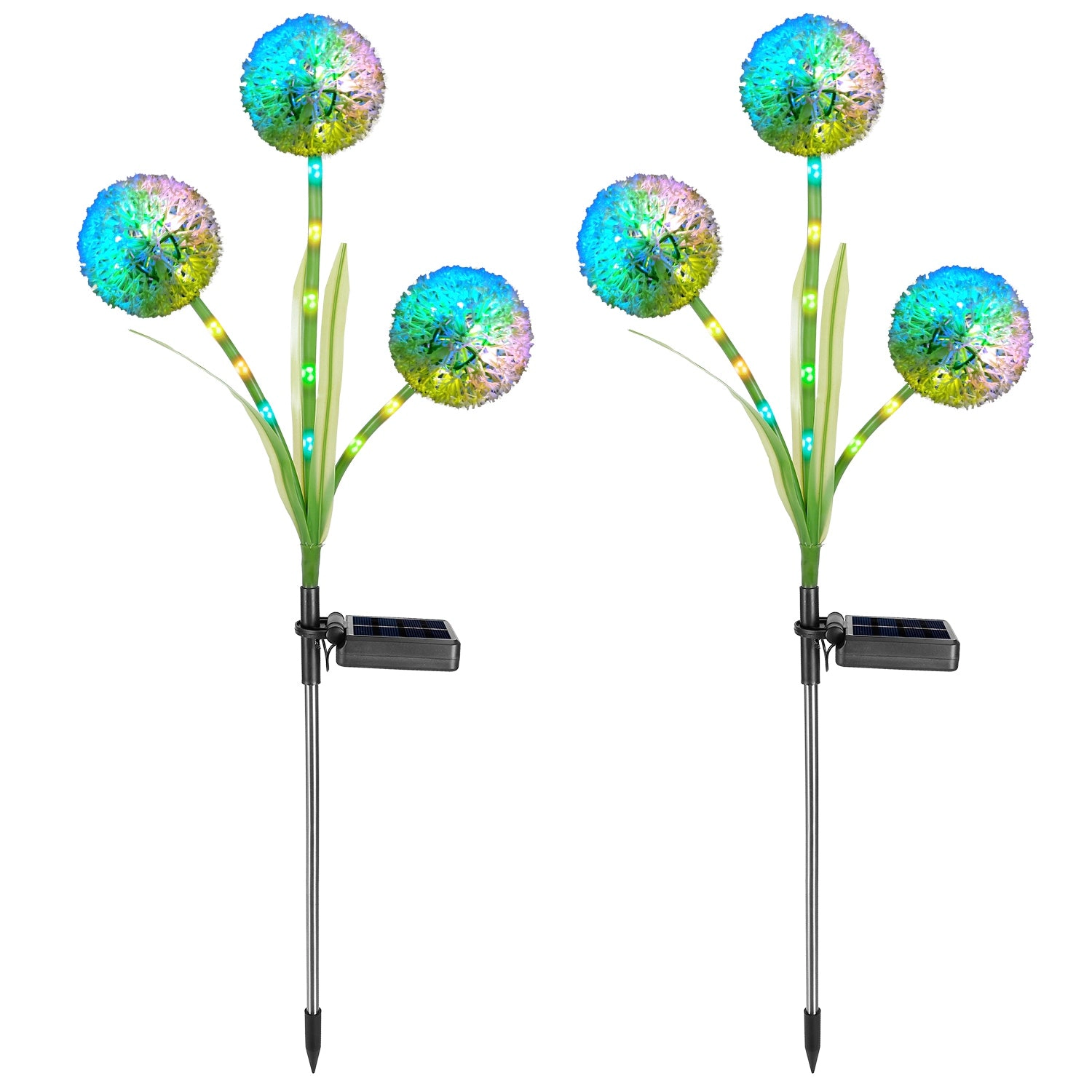 GBruno Solar Dandelion Garden Stake Lights 2-Pack