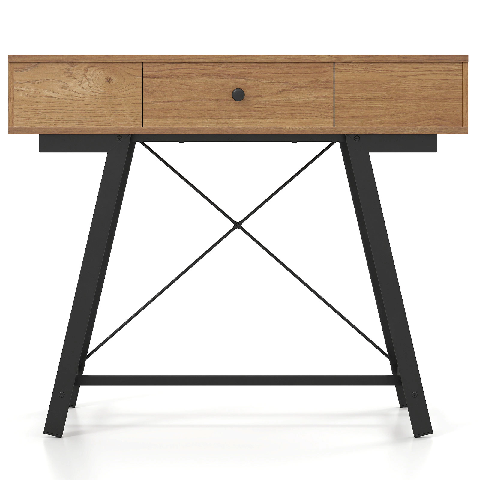 LJG Vanity Desk with Flip Top Mirror Makeup Dressing Table