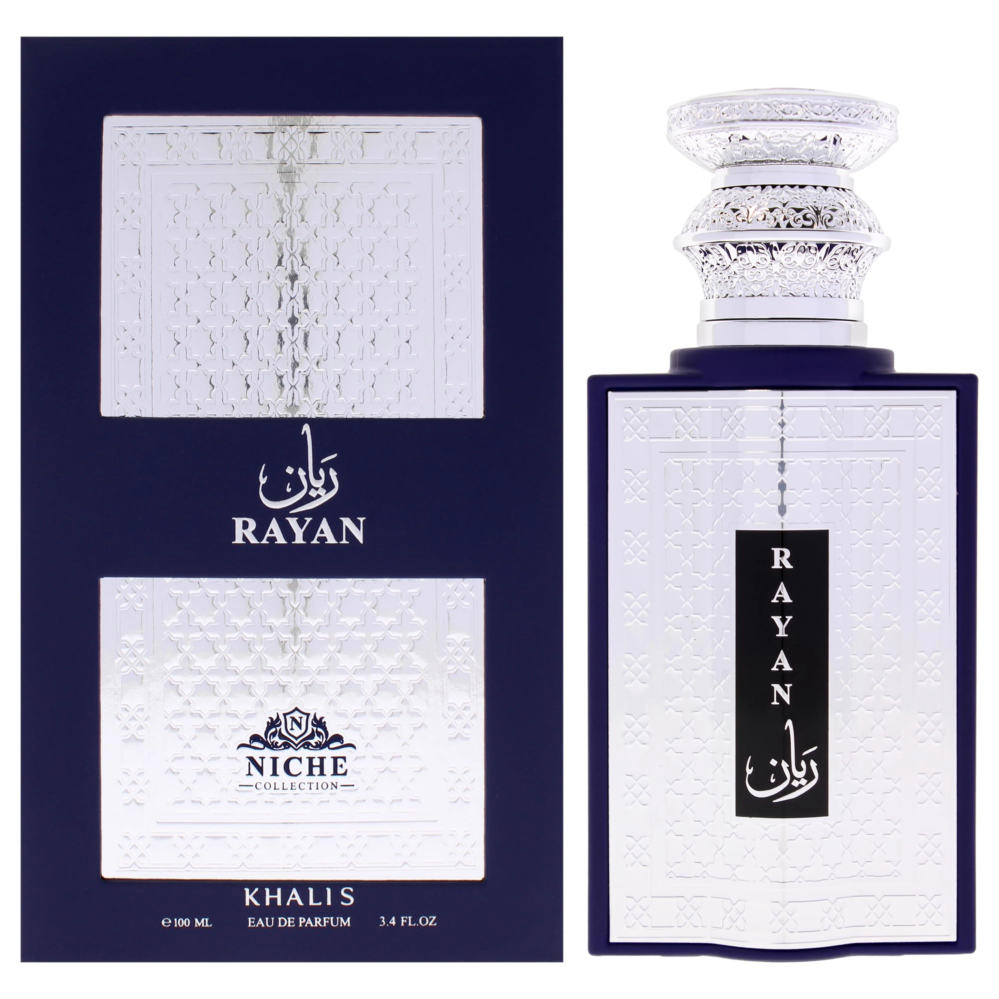 Khalis Rayan Niche Collection Eau de Parfum for Men, Oriental Floral Oud 3.4 oz Spray
