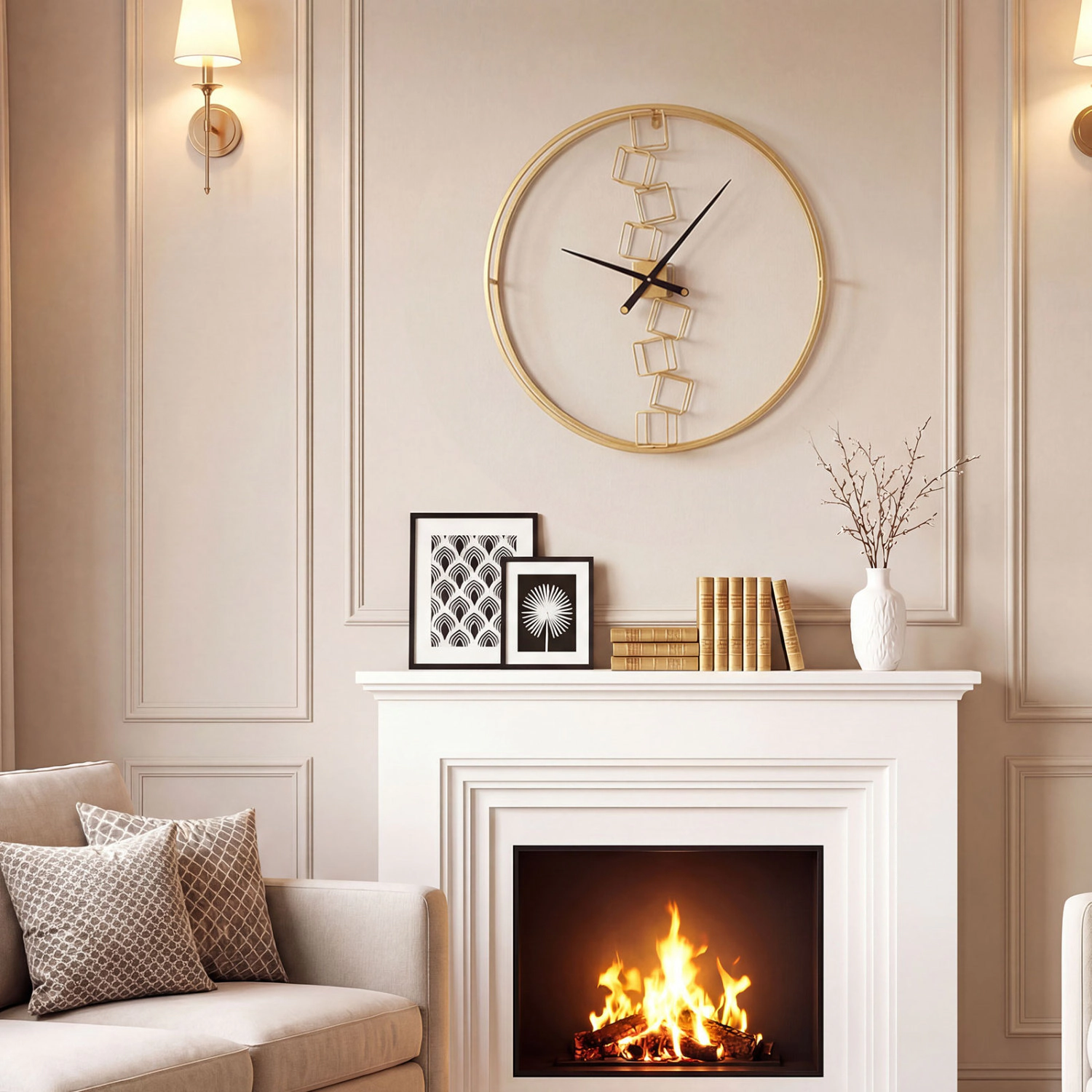 LJG 27 Inch Large Wall Clock for Living Room Bedroom Kitchen