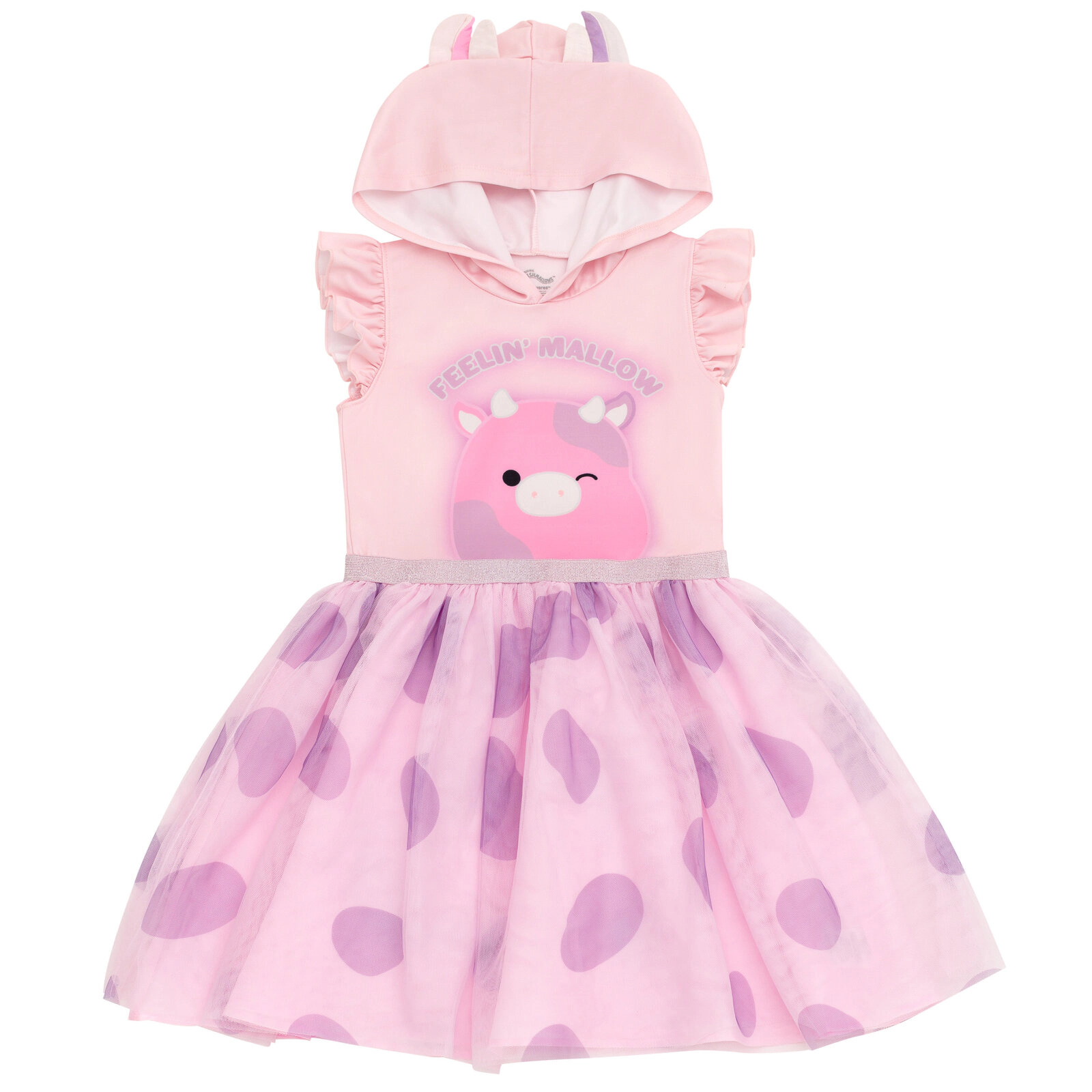 Squishmallows Patty the Cow Girls' Cosplay Hooded Tutu Dress