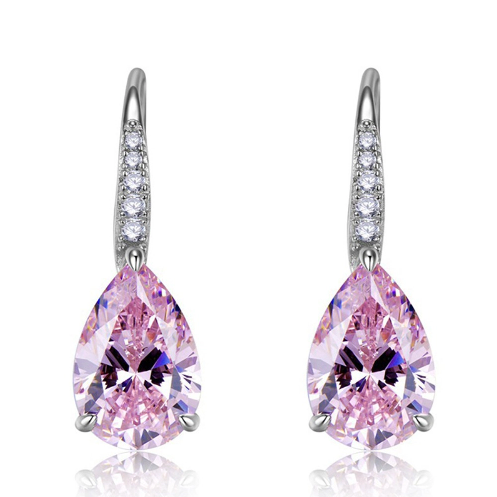 Simple Luxury Waterdrop Cubic Zirconia Dangle Earring