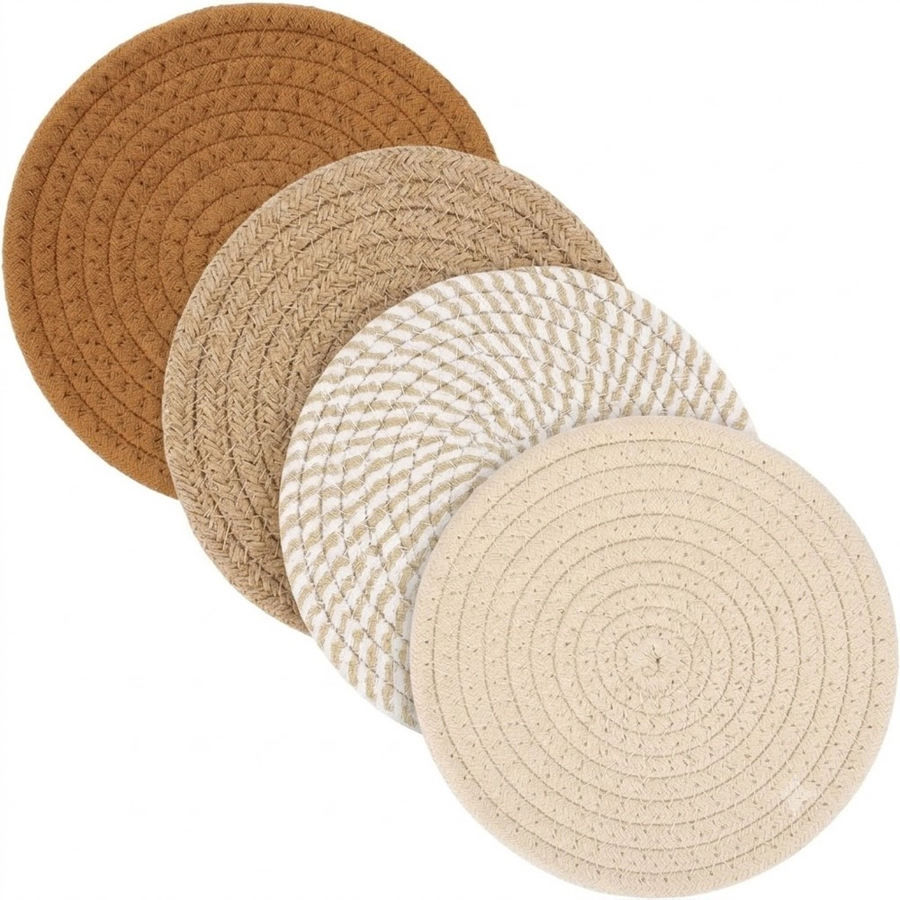 Toynee Starks Unisex Set of 4 Cotton Trivets 7 Inch Heat Resistant Hot Pads