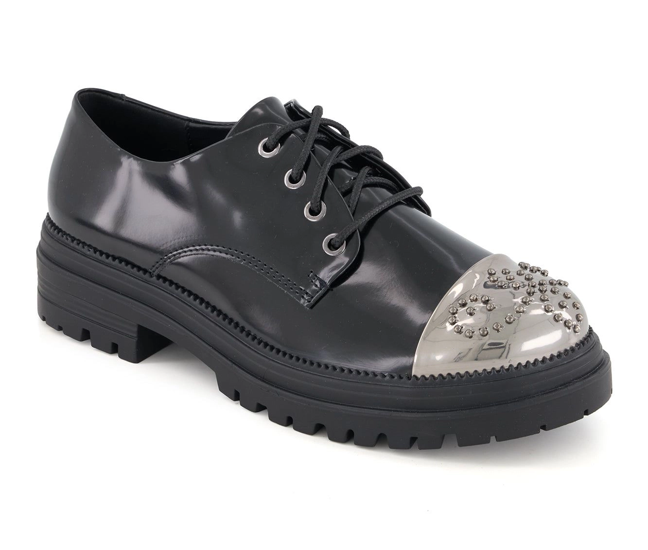Andrea Womens Metal Toe Patent Oxfordss