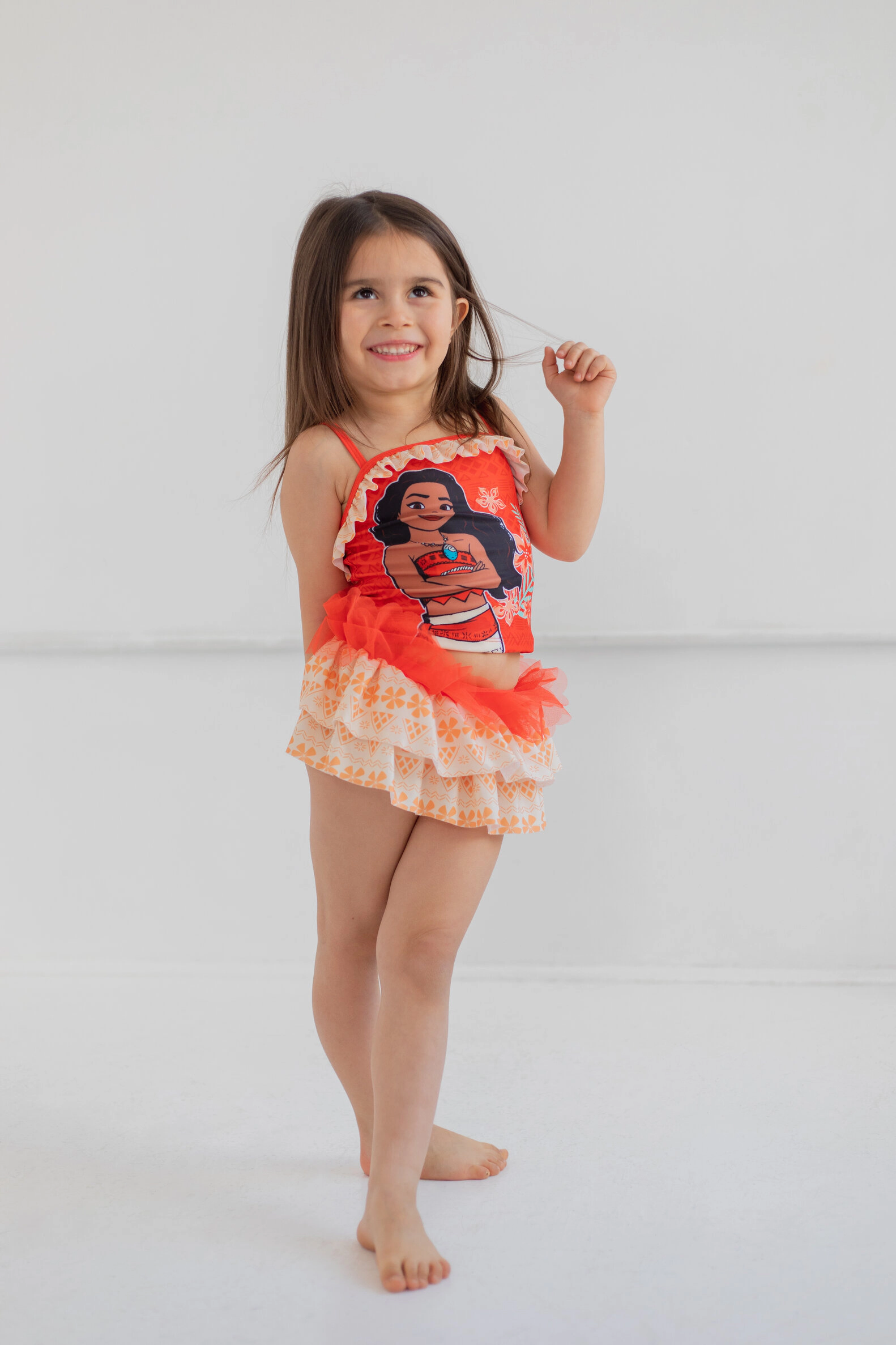 Disney Princess Girls' 2-Piece Swimwear Tankini and Skirt Set