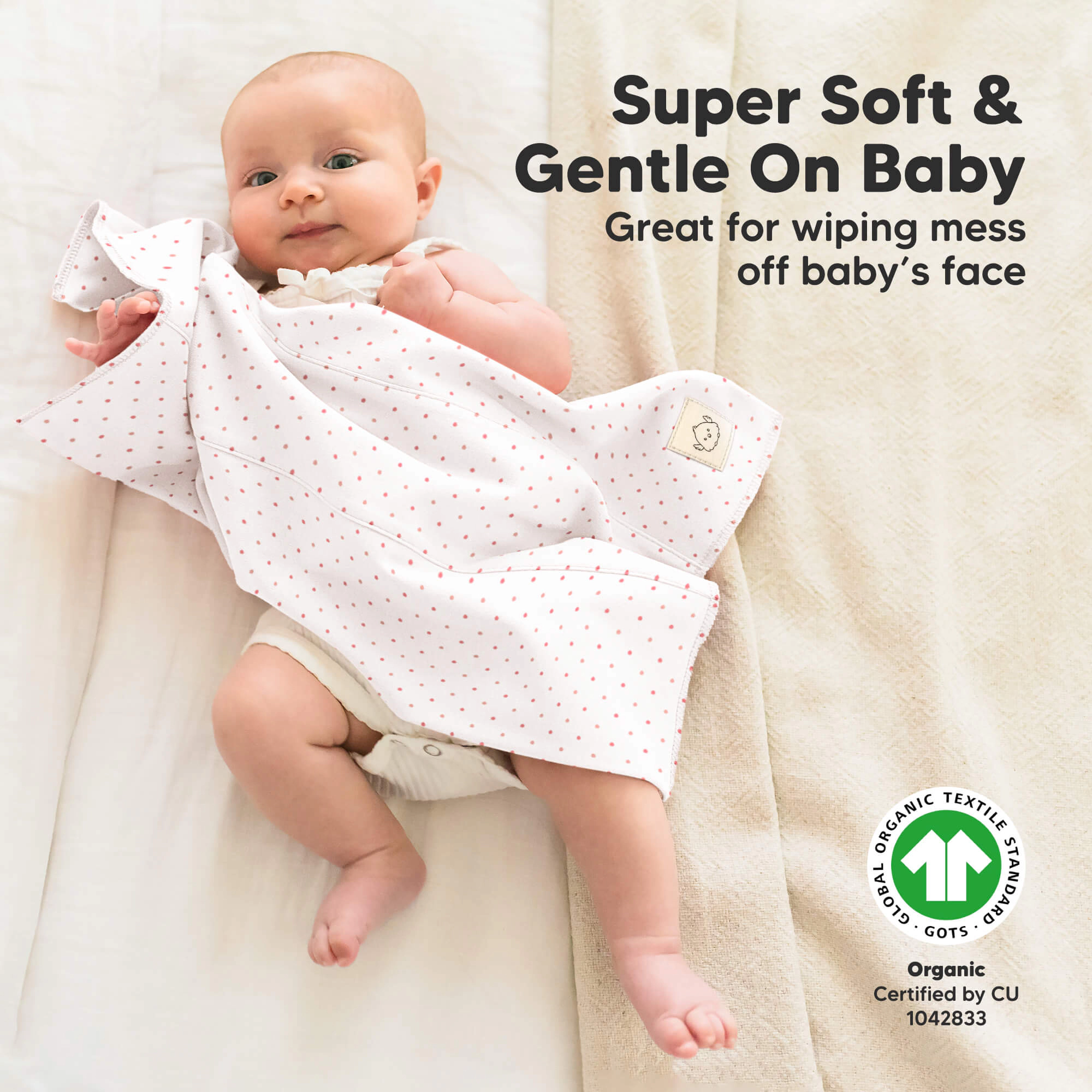 KeaBabies Shea Burp Cloths for Baby Boys, Girls