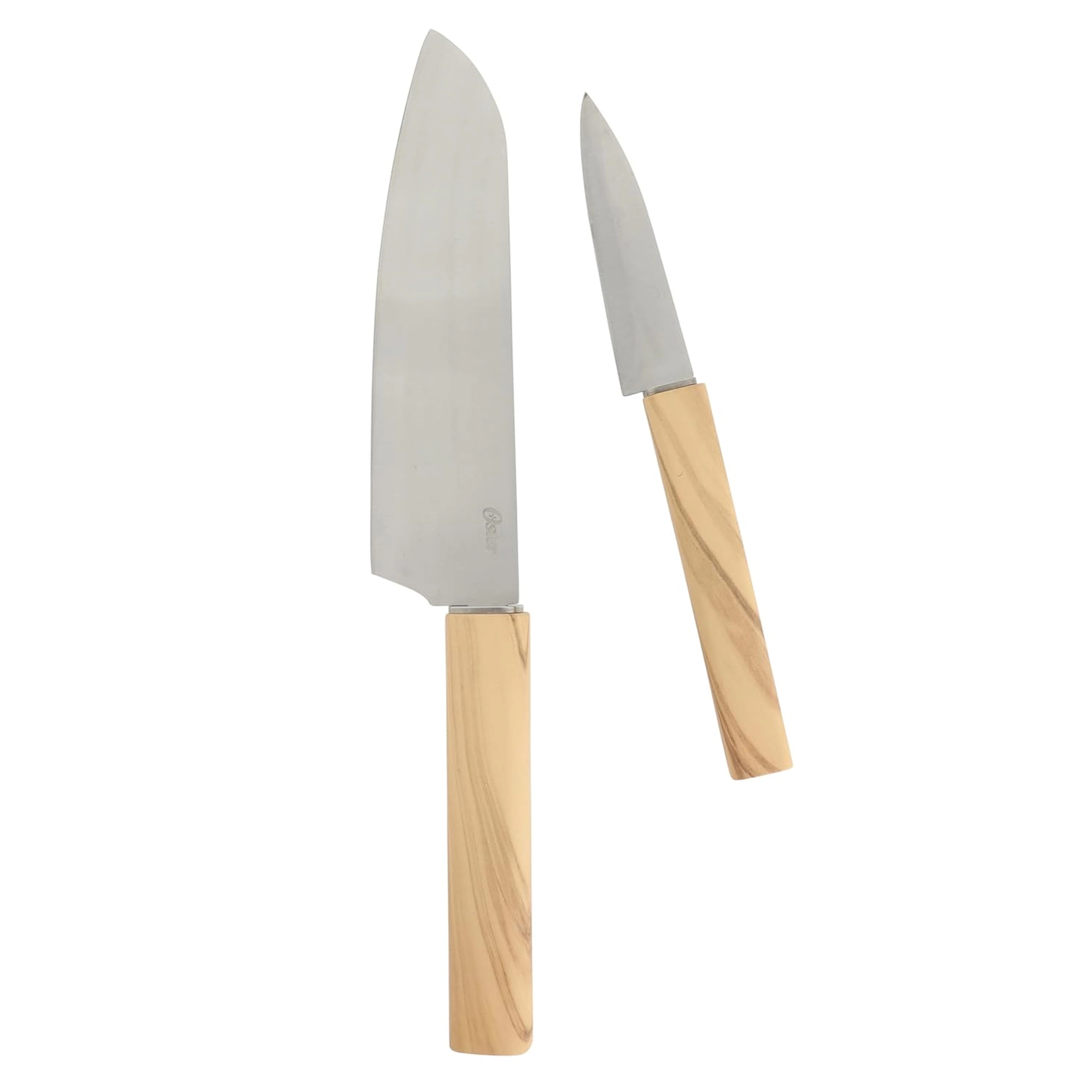 Oster Huntingfield Piece Stainless Steel Cutlery Set with Faux Wood Handles