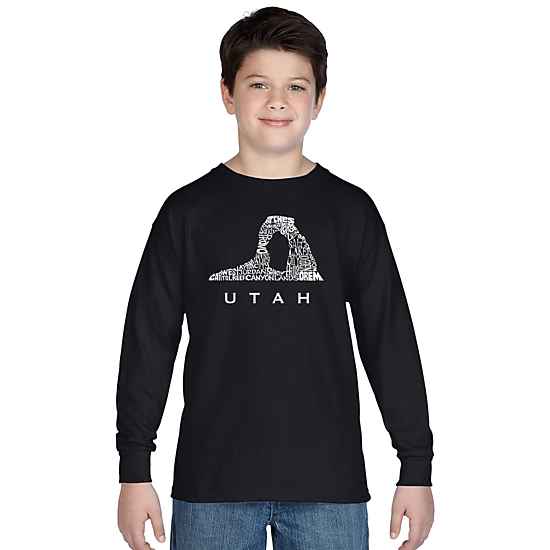 LA Pop Art Boys Long Sleeve T-Shirt -  Utah
