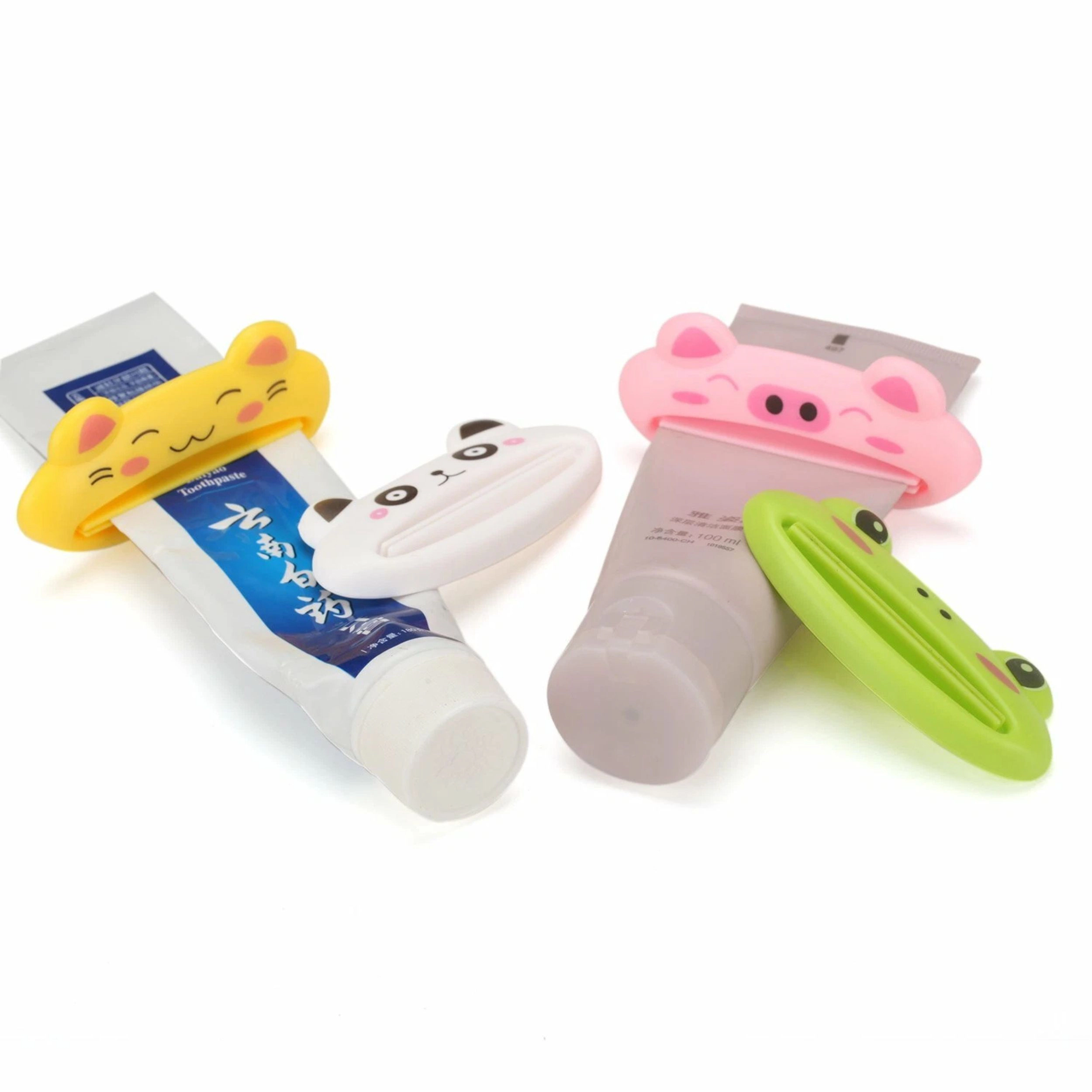 Home Collection Pack of 4 Tube Squeezer Roller Toothpaste Dispenser Tube Wringer Bathroom Holder