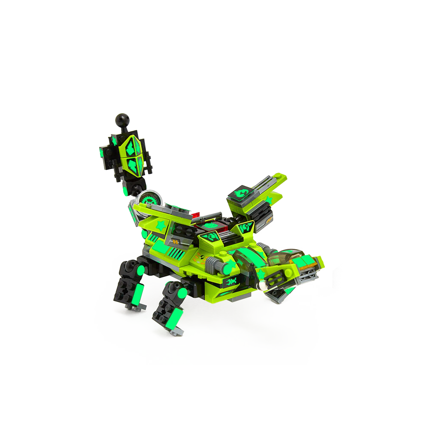 Robotryx Kids Cliffsling 3-in-1 Robot Building Set - 238-Piece Green Construction Warrior