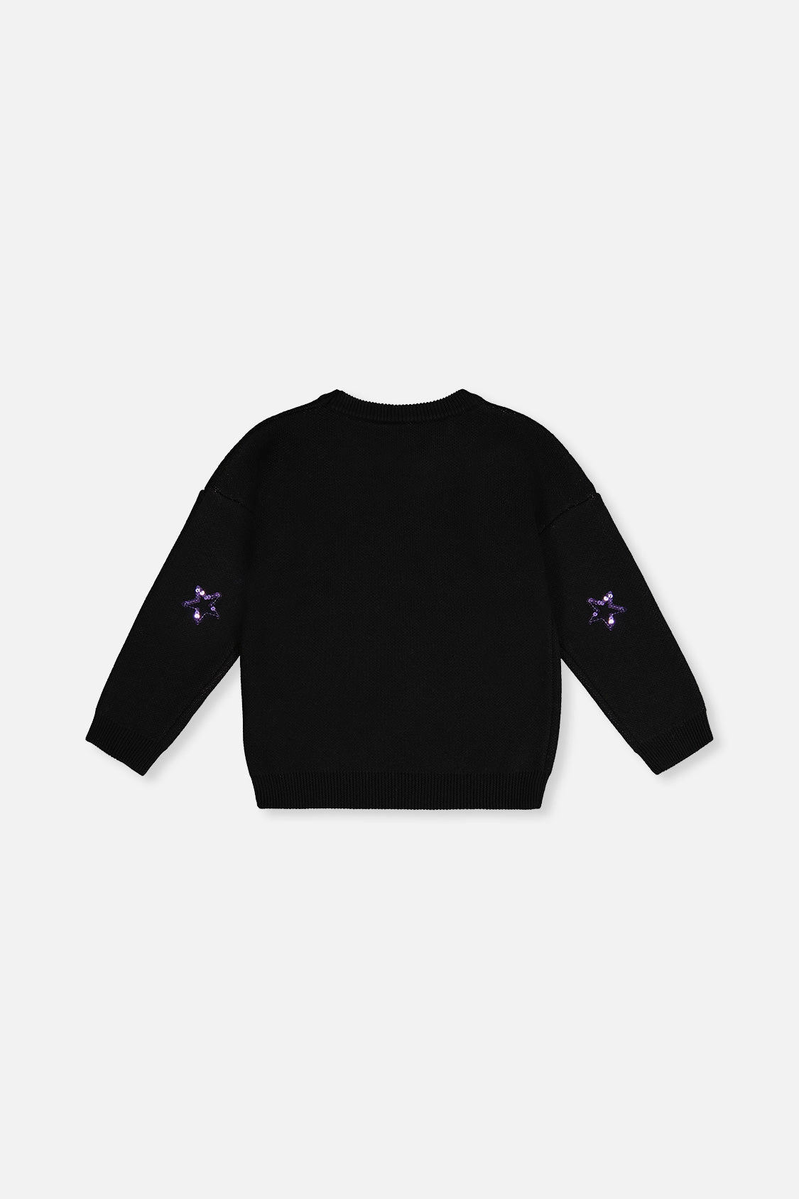 Deux par Girls Sequin Unicorn Intarsia Knitted Sweater