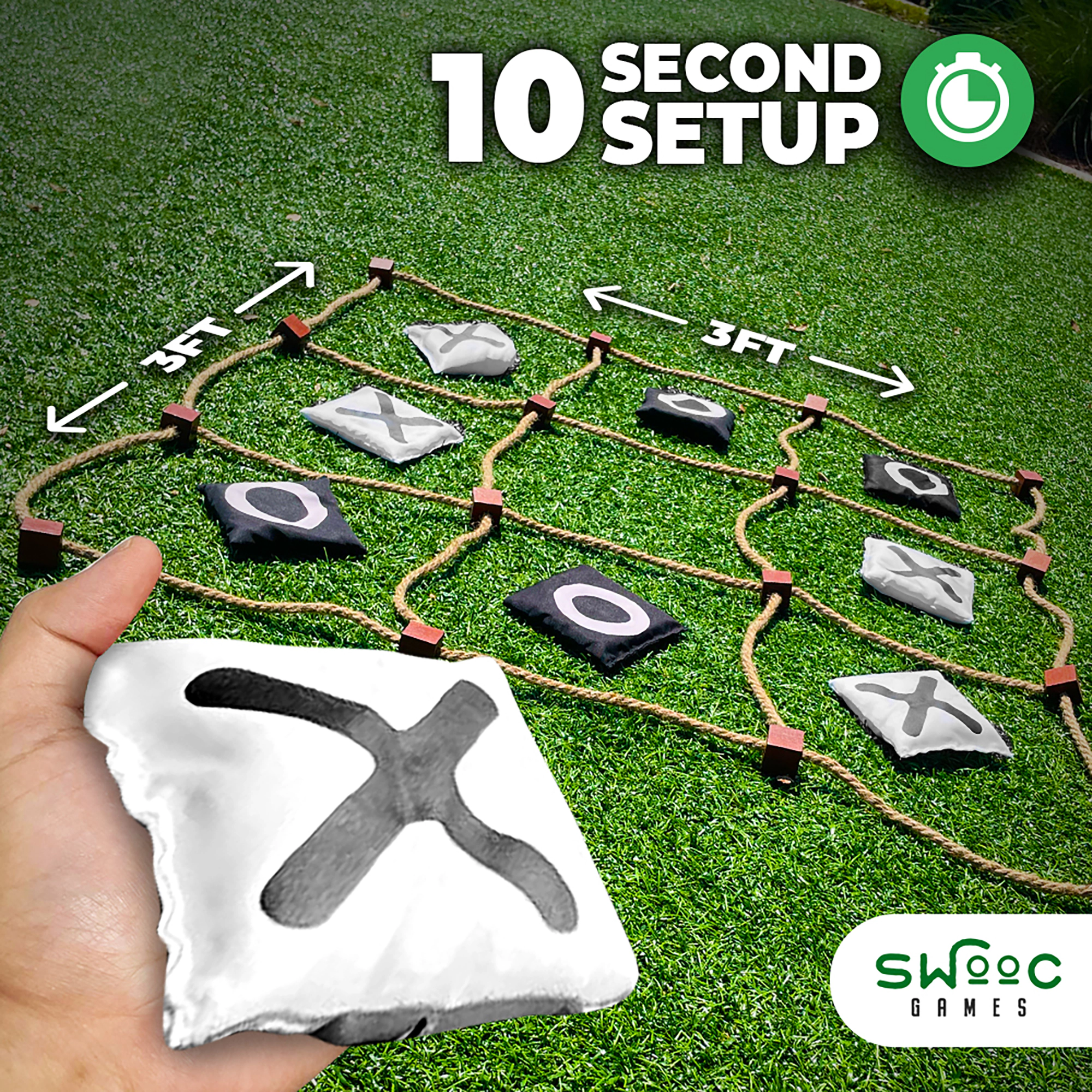 Swooc Games | Giant Tic Tac Toe Bean Bag Toss Game