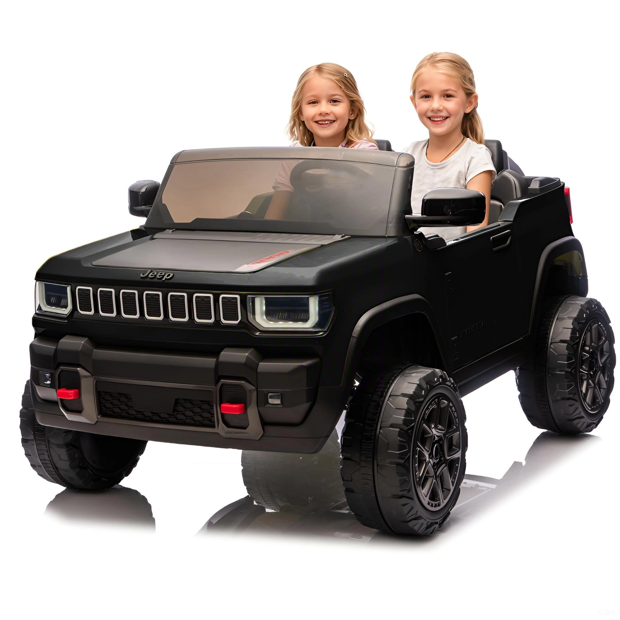 24V Licensed Ride on Car for Big Kids, 2-Seater Electric Truck with Remote, 3 Speeds, Music & Lights