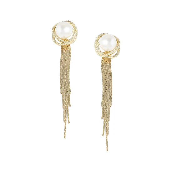 SOHI Women's Black Dangling Drop Earrings