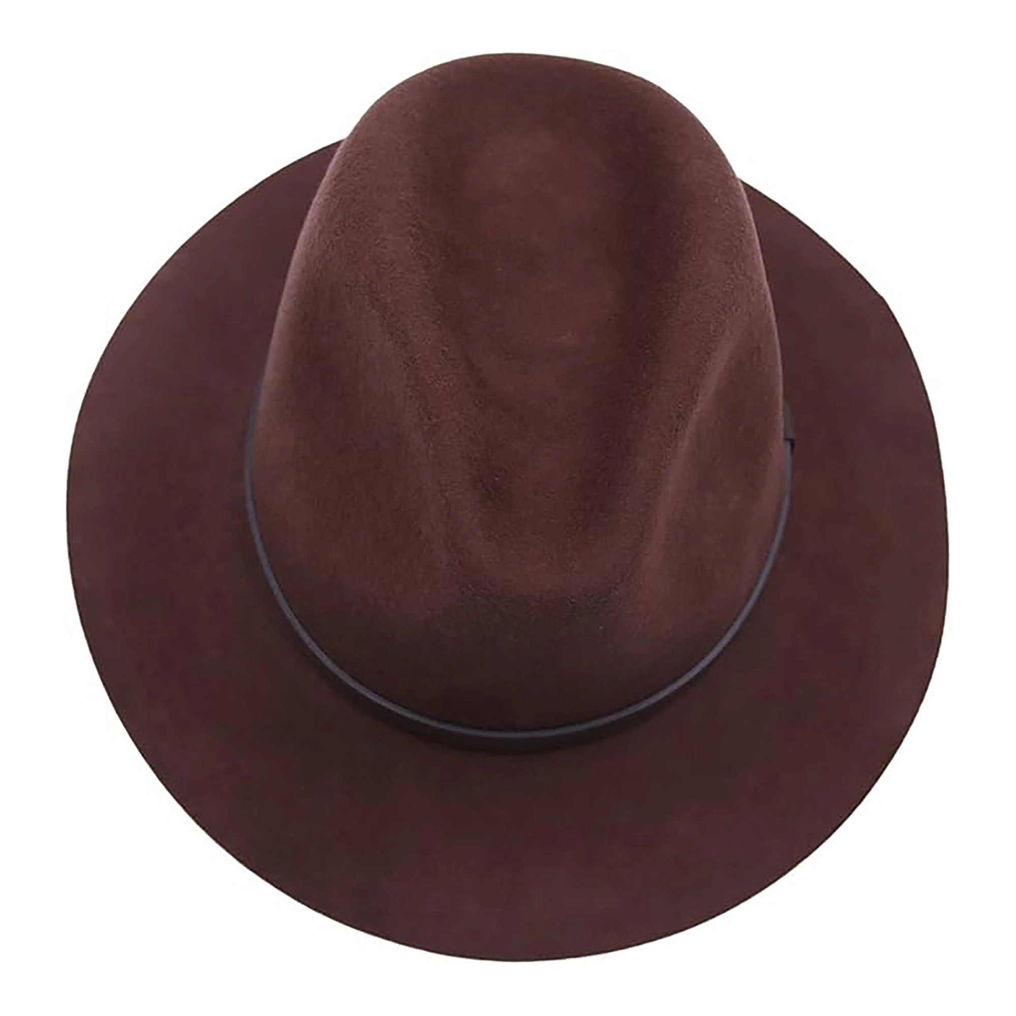 Bryson Wool Felt Fedora Hat–100% Wool, Wide Brim, Water Repellent, UPF 50+ Sun Protection, Unisex Dress Hats for Outdoor