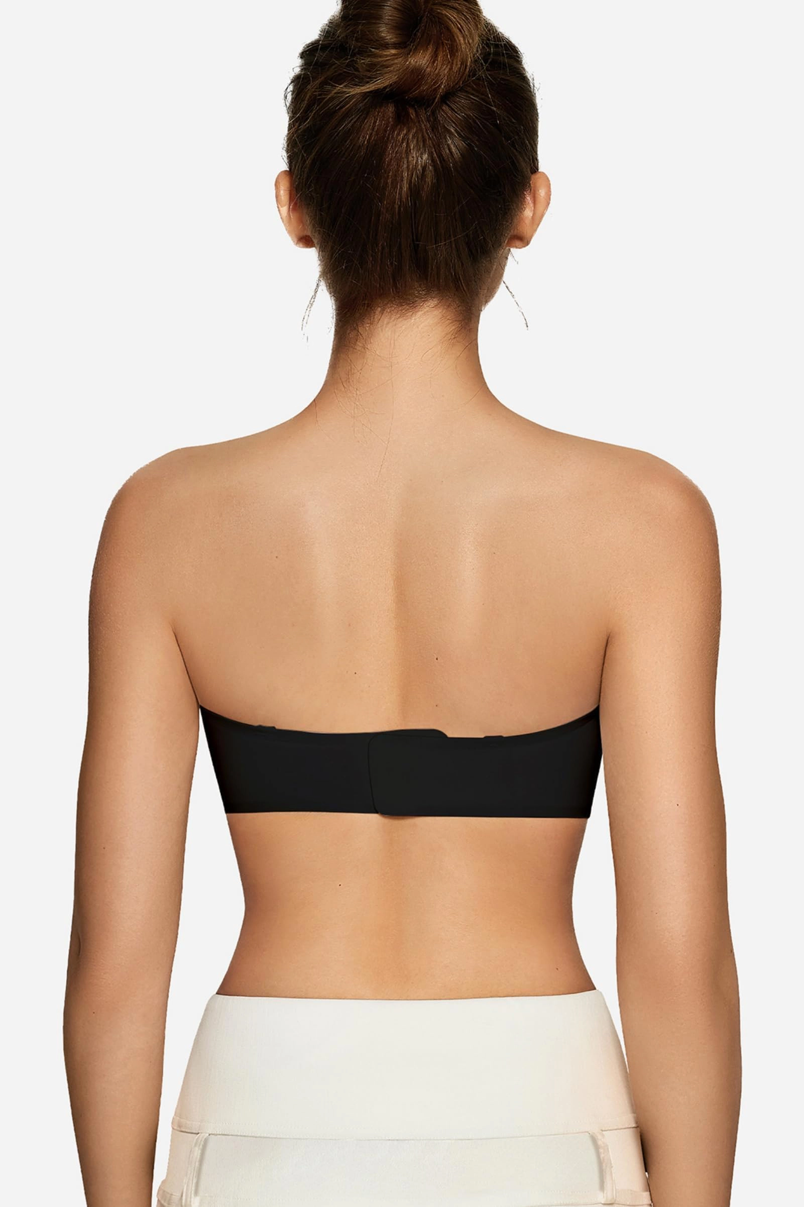 Wardrobe Whimsy Womens Strapless Jelly Bras Push Up Padded Bandeau Wireless Half Bra