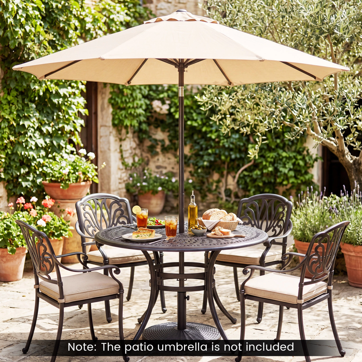 Slickblue Patio Umbrella Base Cement Filled 17.5 Inch Stand for Outdoor Shade Umbrella Support