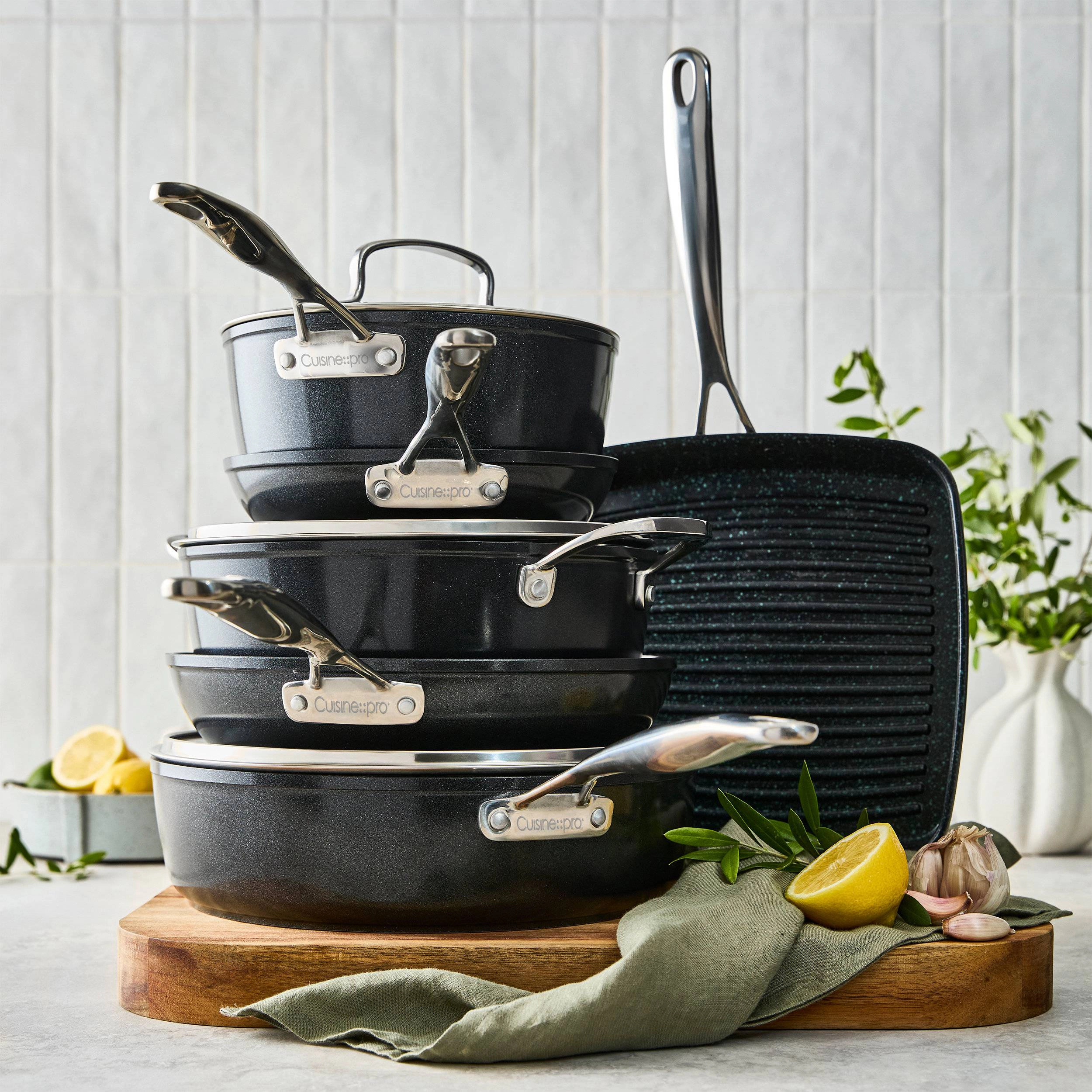 Cuisine::pro® GREEN STONE™ 9-Piece Cookset