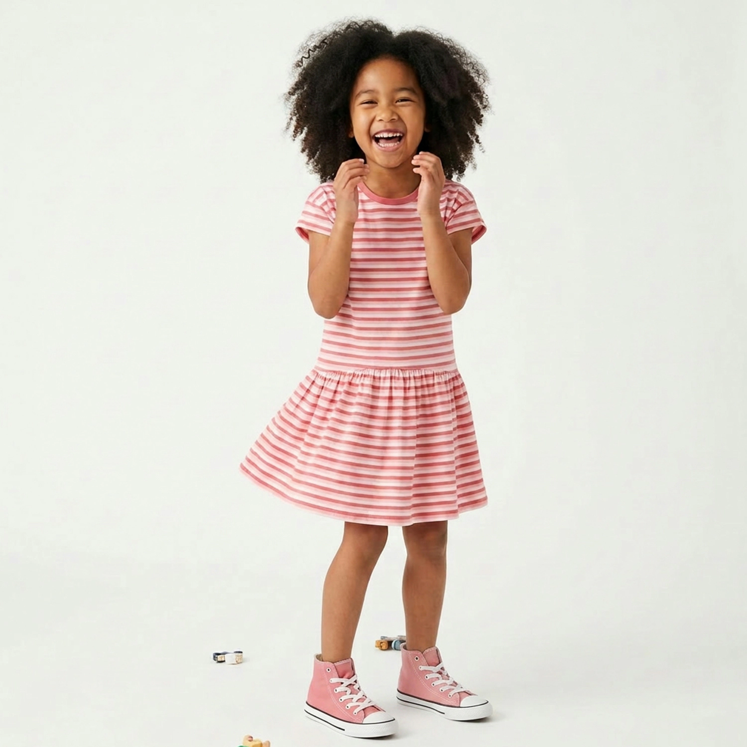 Rockets of Awesome Striped Drop Waist Dress for Girls