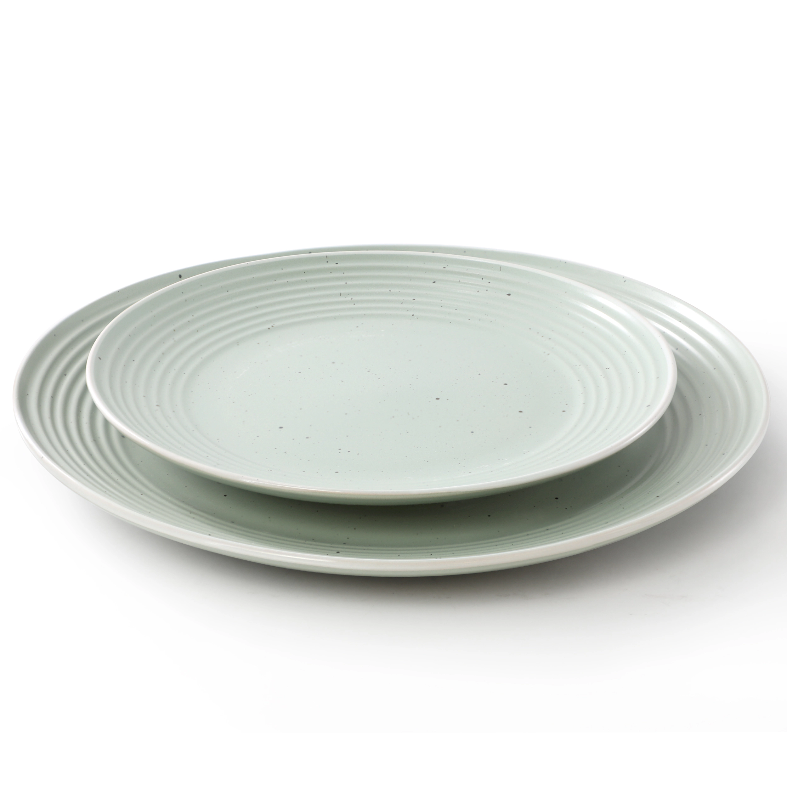 Elama Emilia 16 Piece Double Bowl Stoneware Dinnerware Set