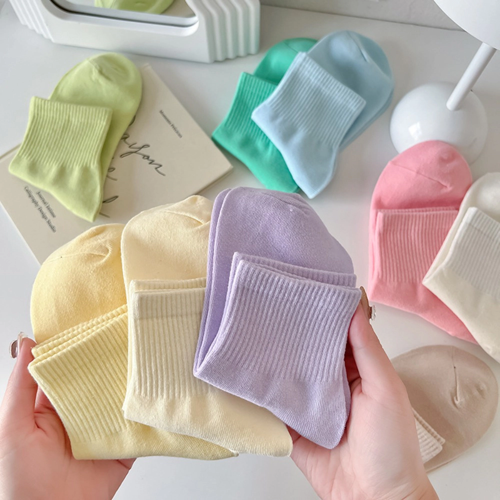10 Pairs Women's Cotton Crew Ankle Socks Lightweight Casual Daily Socks