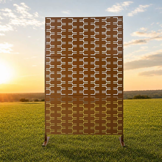 Toemoa 76 High 48 Wide Freestanding Decorative Metal Patio Garden ...