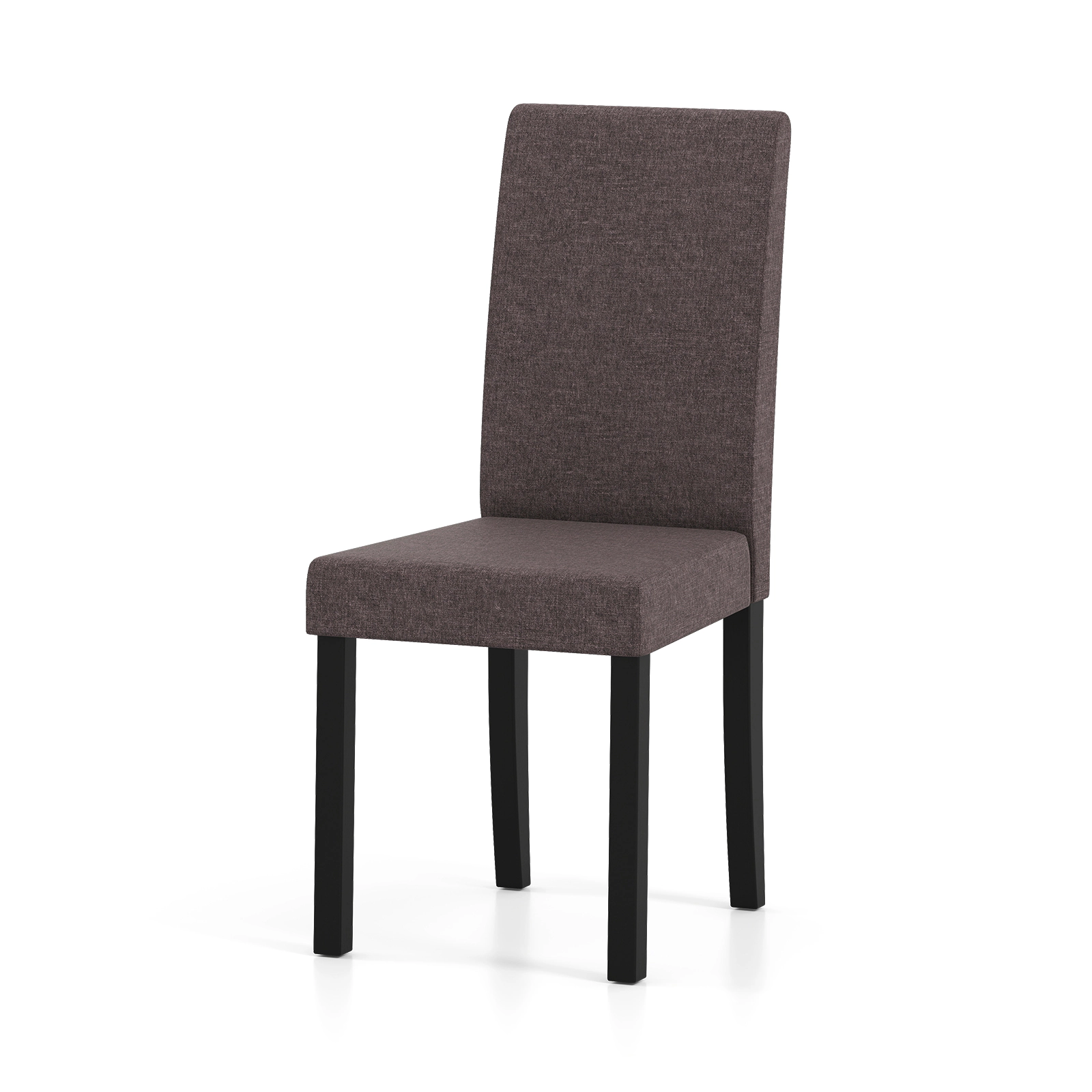 SUGIFT Set of 2 Mid-Century Modern Fabric Upholstered Dining Parson Chairs 330-Lb Capacity 35.5-in Tall Brown Faux Linen
