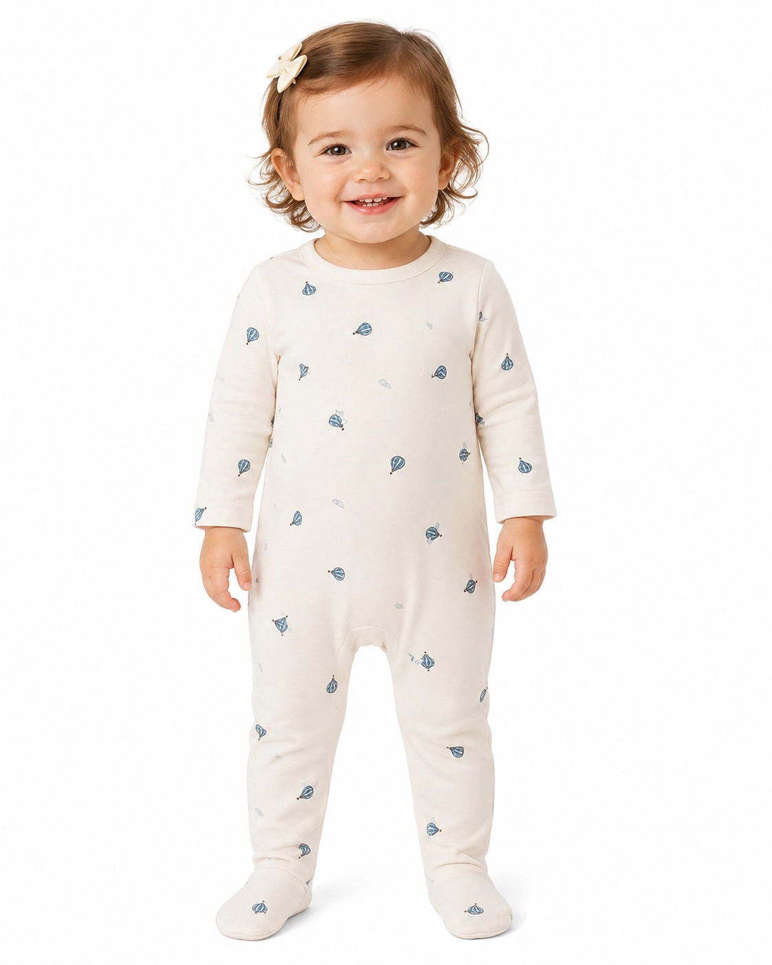 MeMoi Baby and Toddler Boys "Hot Air Balloon" Rayon from Bamboo Blend Footie