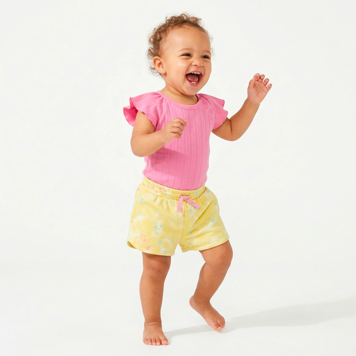 Rockets of Awesome Dolphin Splatter Short For Baby Girl