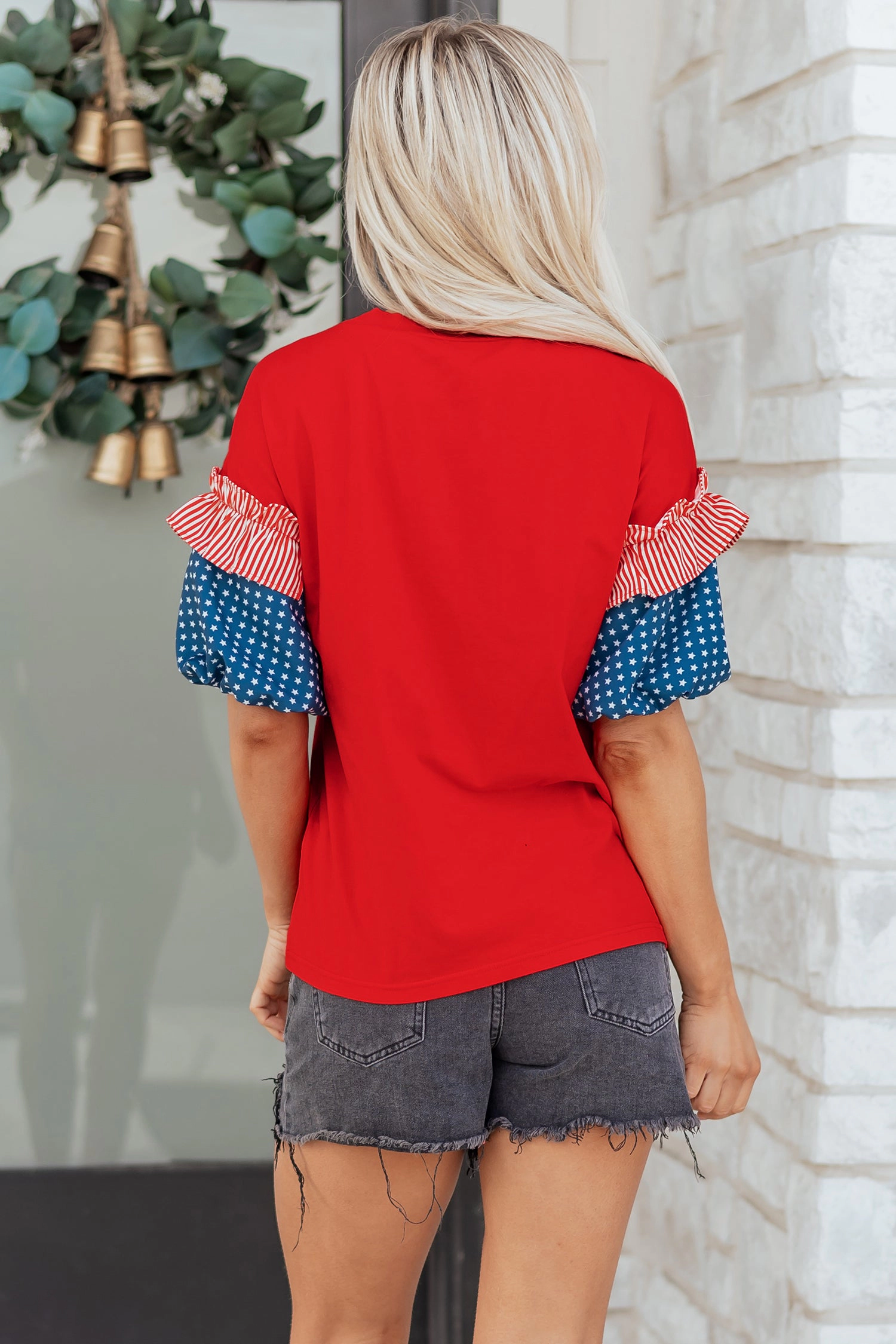 Threaded Pear Women's Aspyn Short Puff Sleeve Top