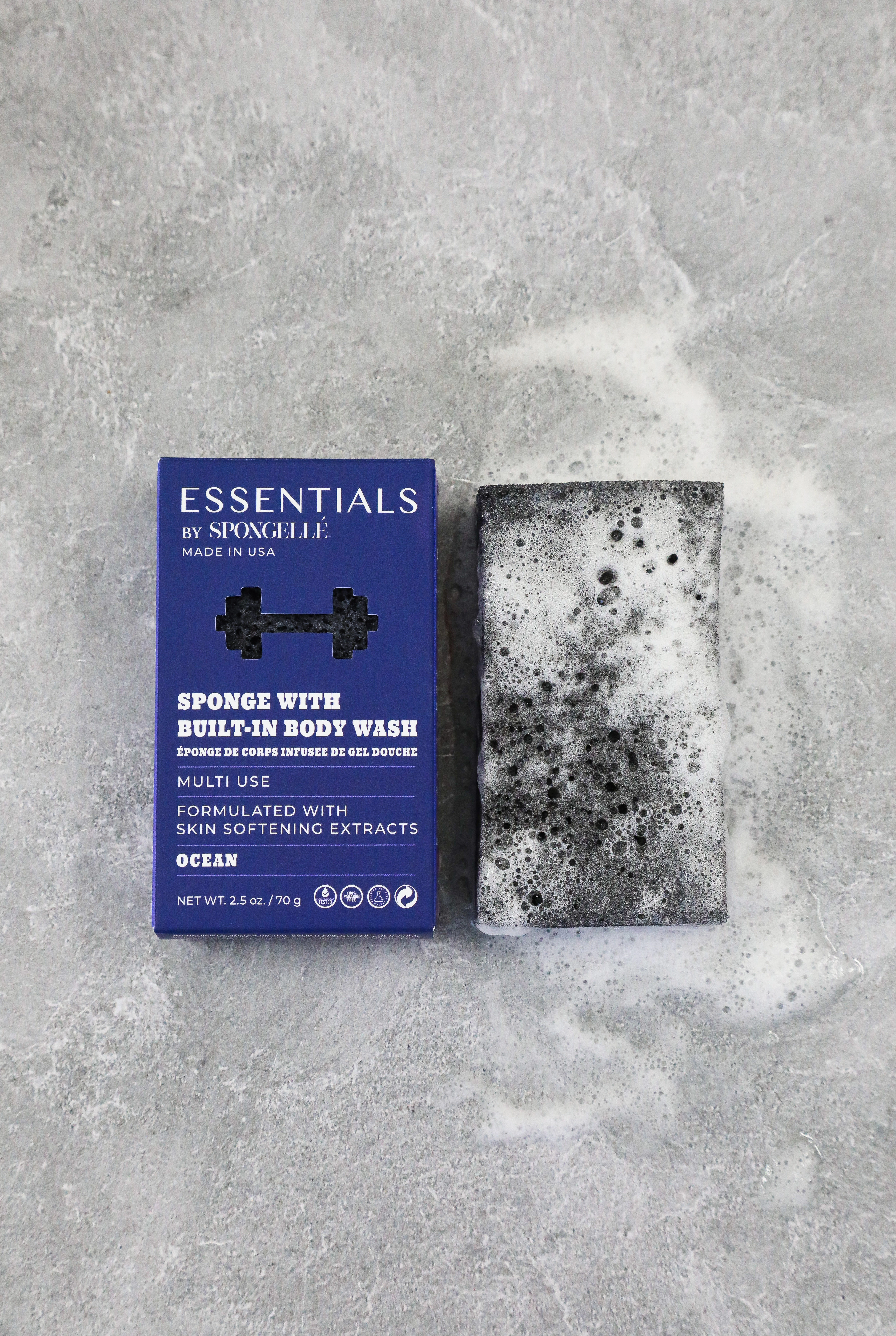 ESSENTIALS BY SPONGELLE - MENS BODY BUFFER - OCEAN